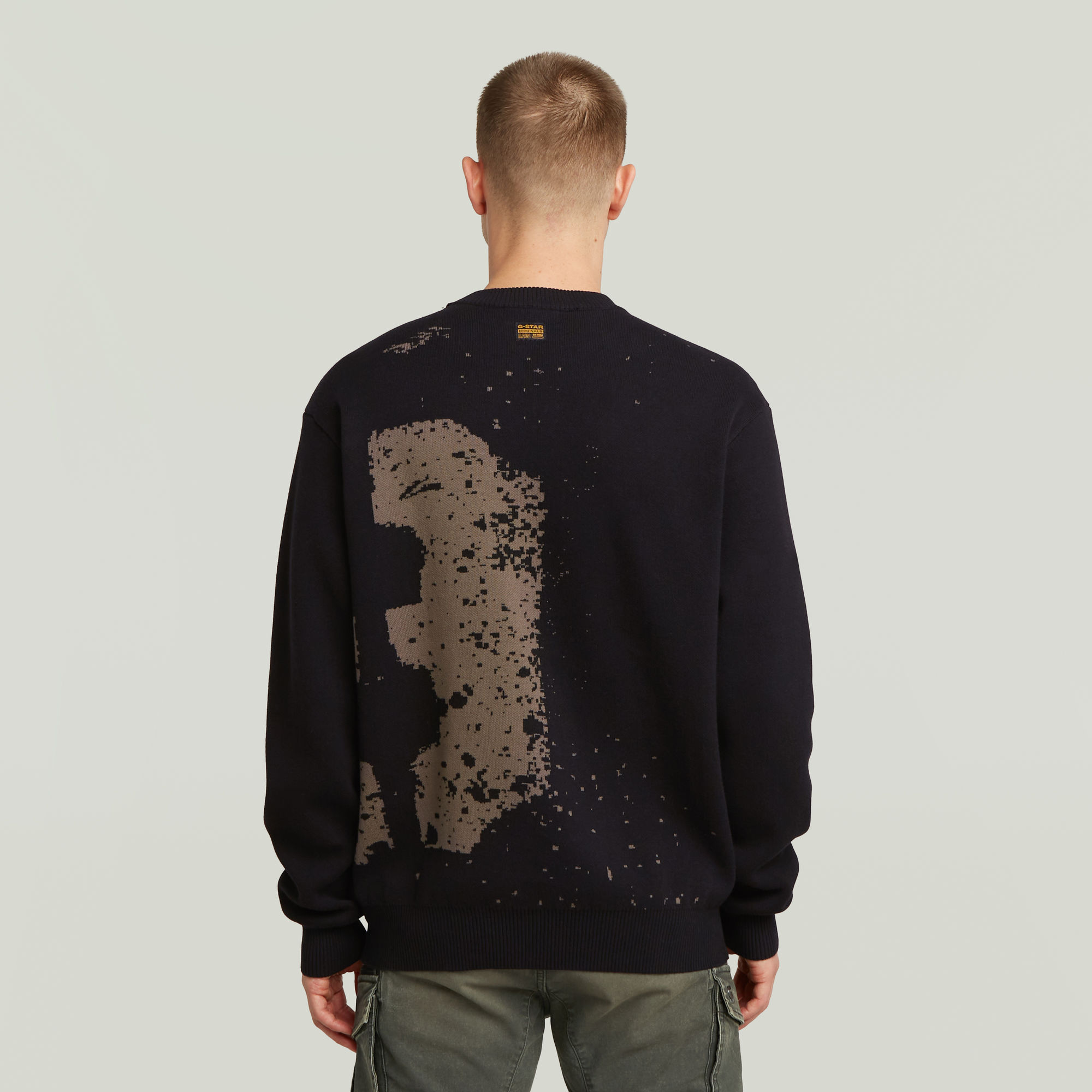 G-Star RAW Sprayed 89 Relaxed Gebreide Trui Zwart Heren