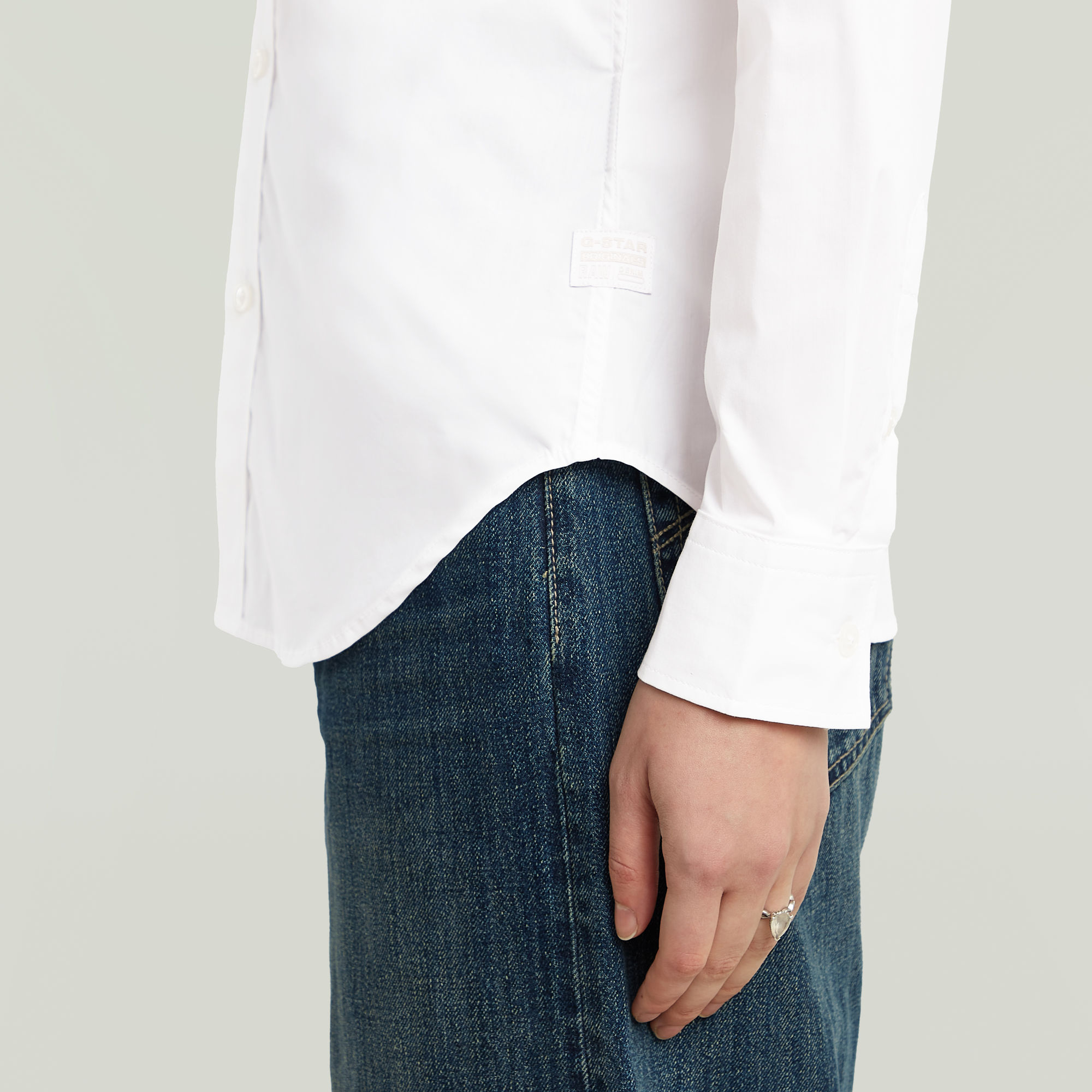 G-Star RAW Slim Poplin Longsleeve Overhemd Wit Dames