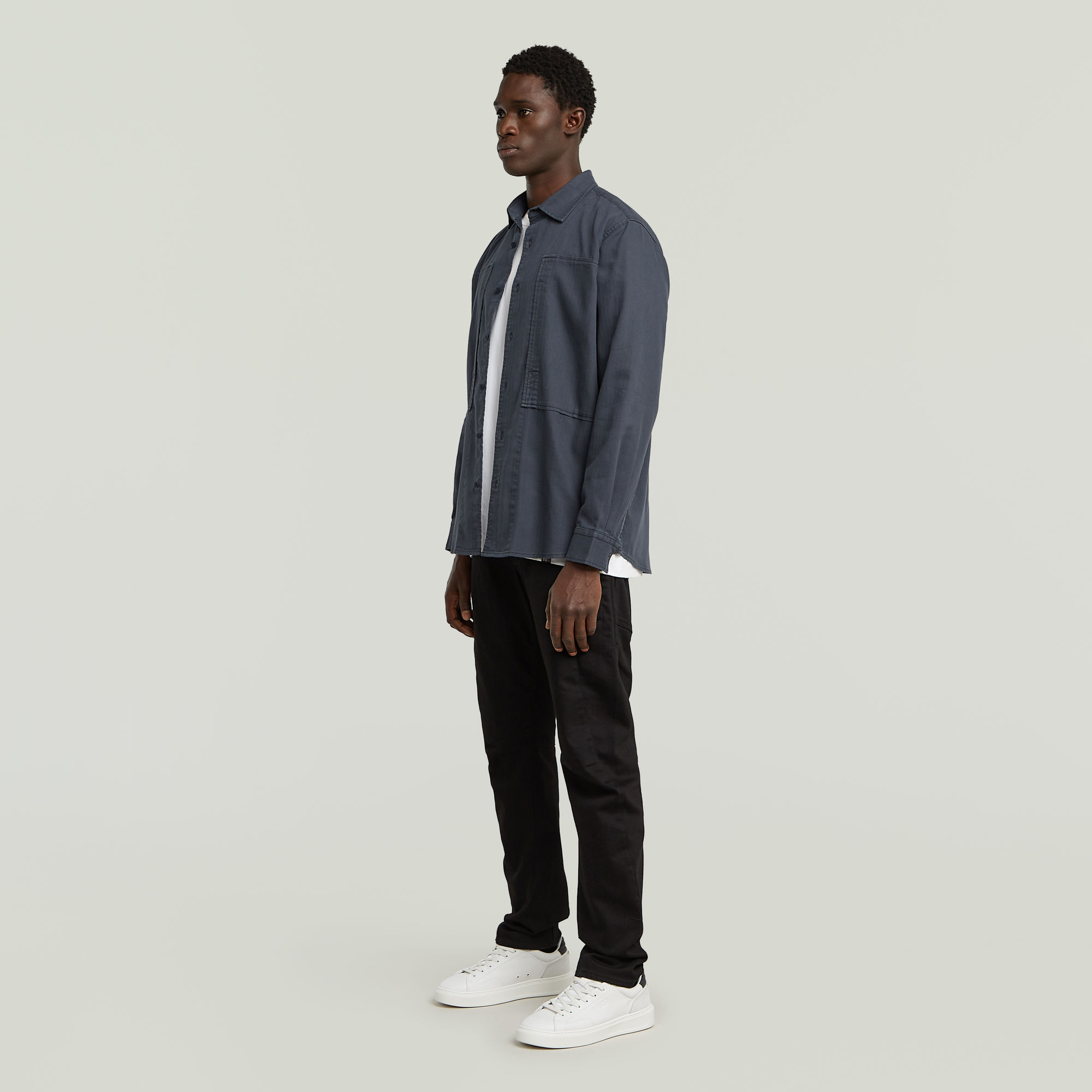 G-Star RAW Panelled Pocket Regular Overhemd Donkerblauw Heren