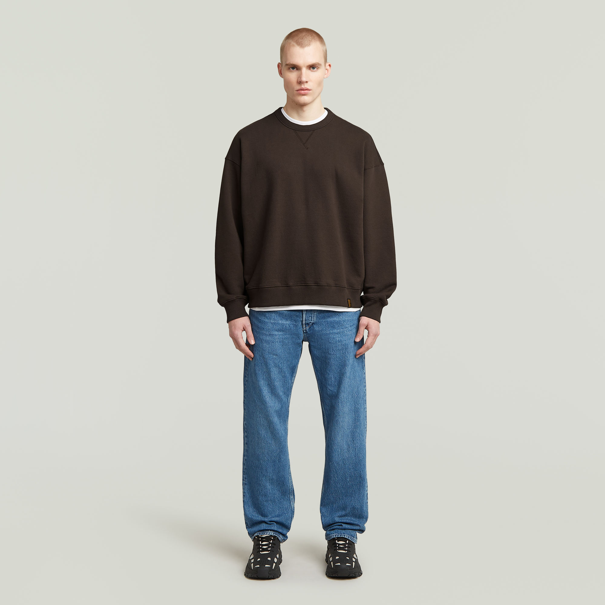 G-Star RAW Essential Loose Sweater Bruin Heren
