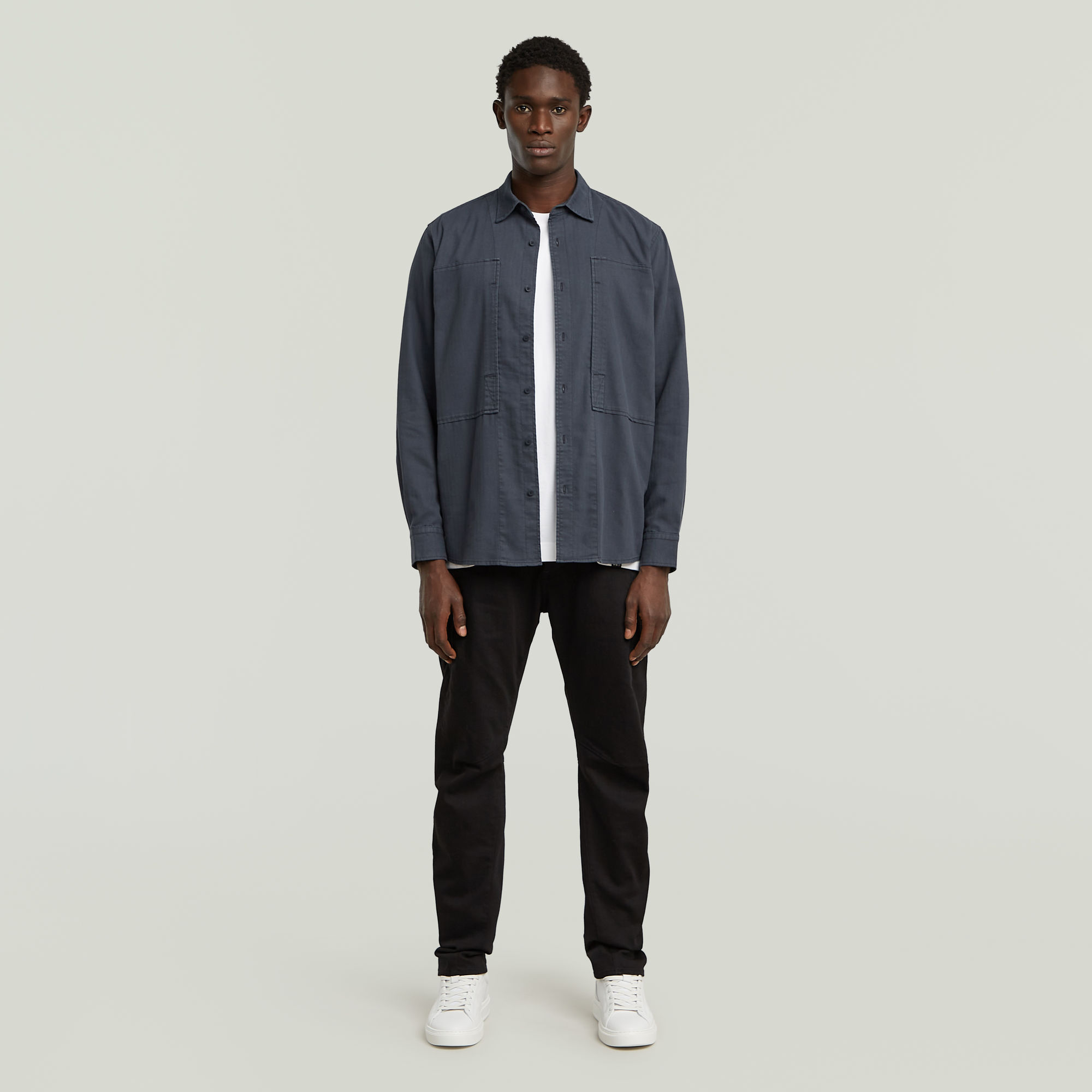 G-Star RAW Panelled Pocket Regular Overhemd Donkerblauw Heren