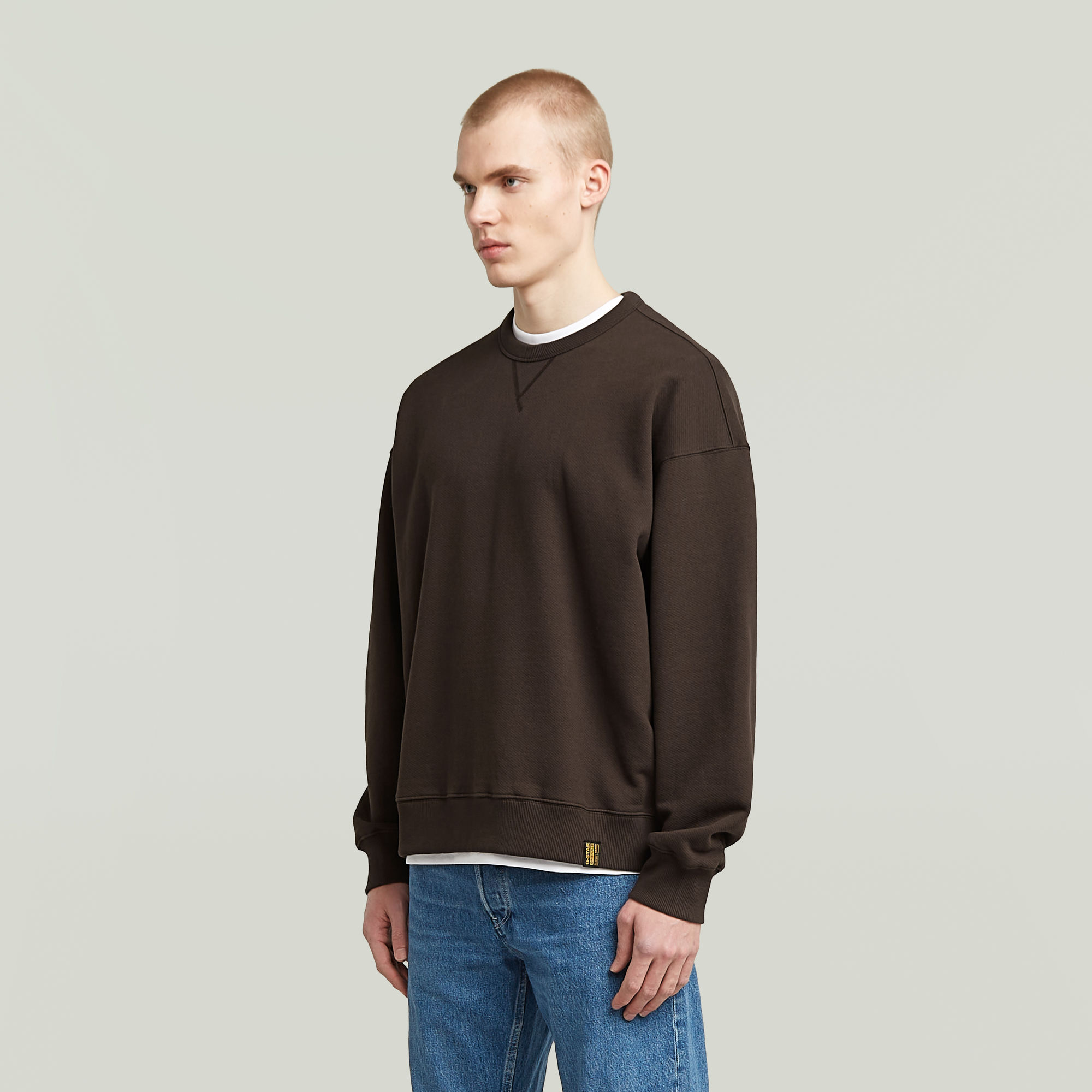 G-Star RAW Essential Loose Sweater Bruin Heren