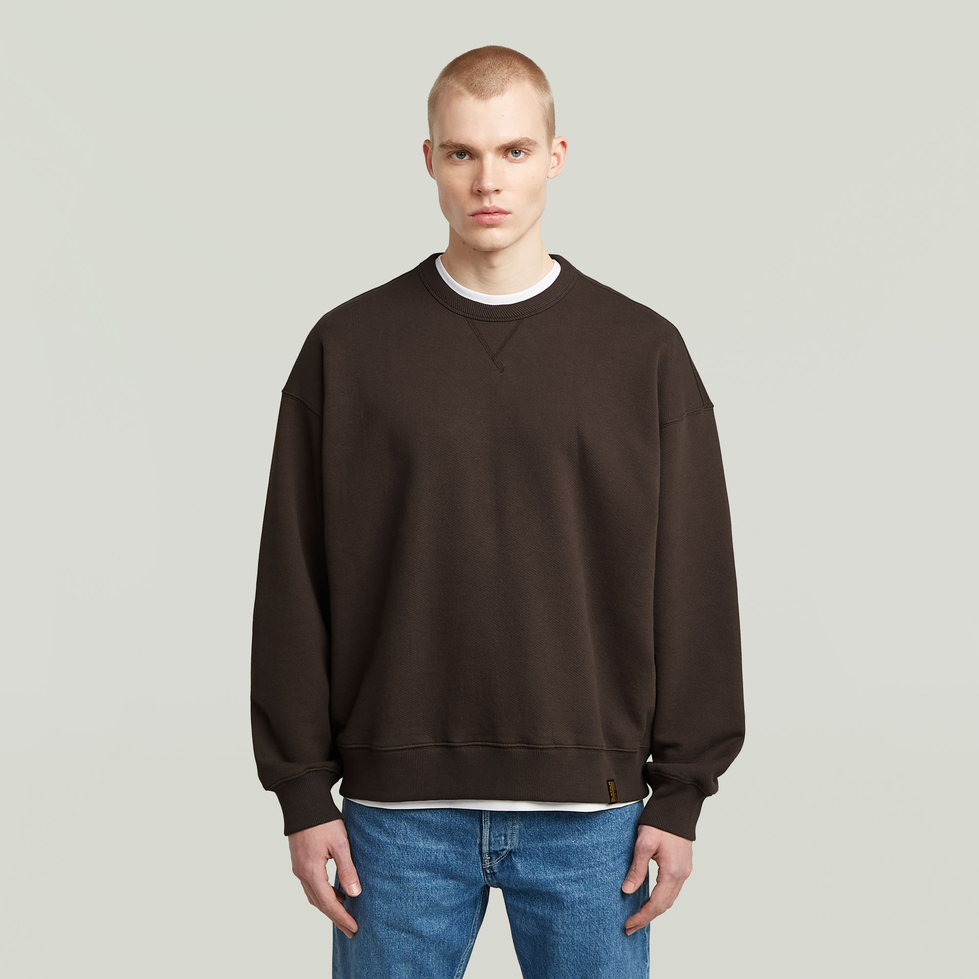 G-Star RAW Essential Loose Sweater Bruin Heren