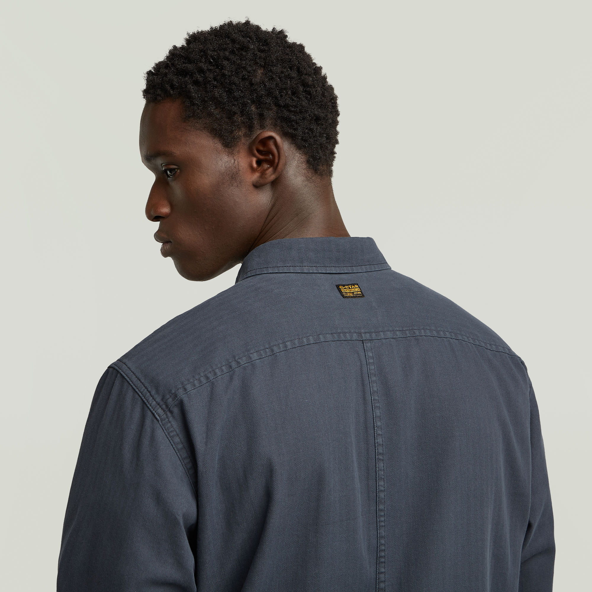 G-Star RAW Panelled Pocket Regular Overhemd Donkerblauw Heren