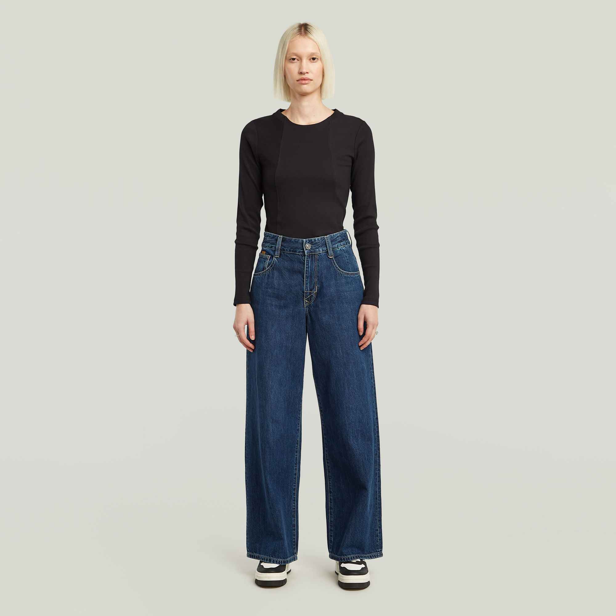 G-Star RAW Skater High Loose Jeans Donkerblauw Dames