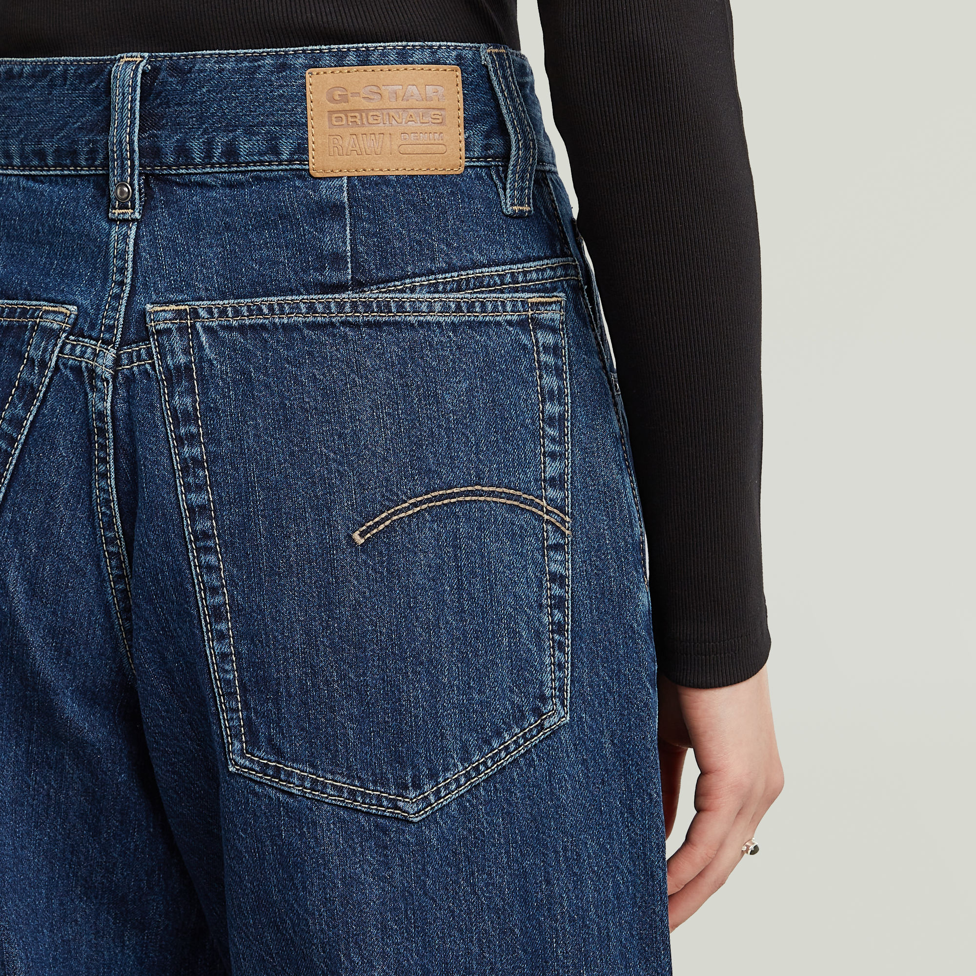 G-Star RAW Skater High Loose Jeans Donkerblauw Dames