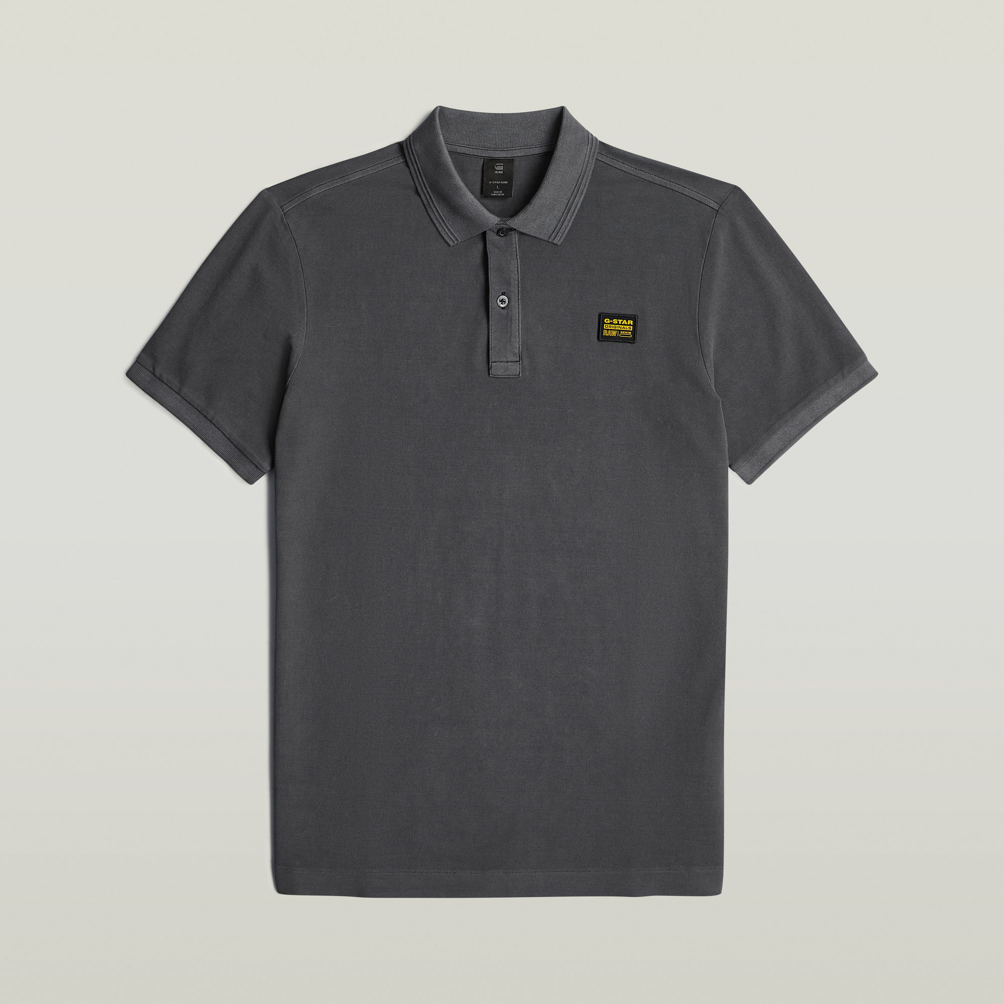 G-Star RAW Dunda Overdyed Slim Polo Badge Zwart Heren