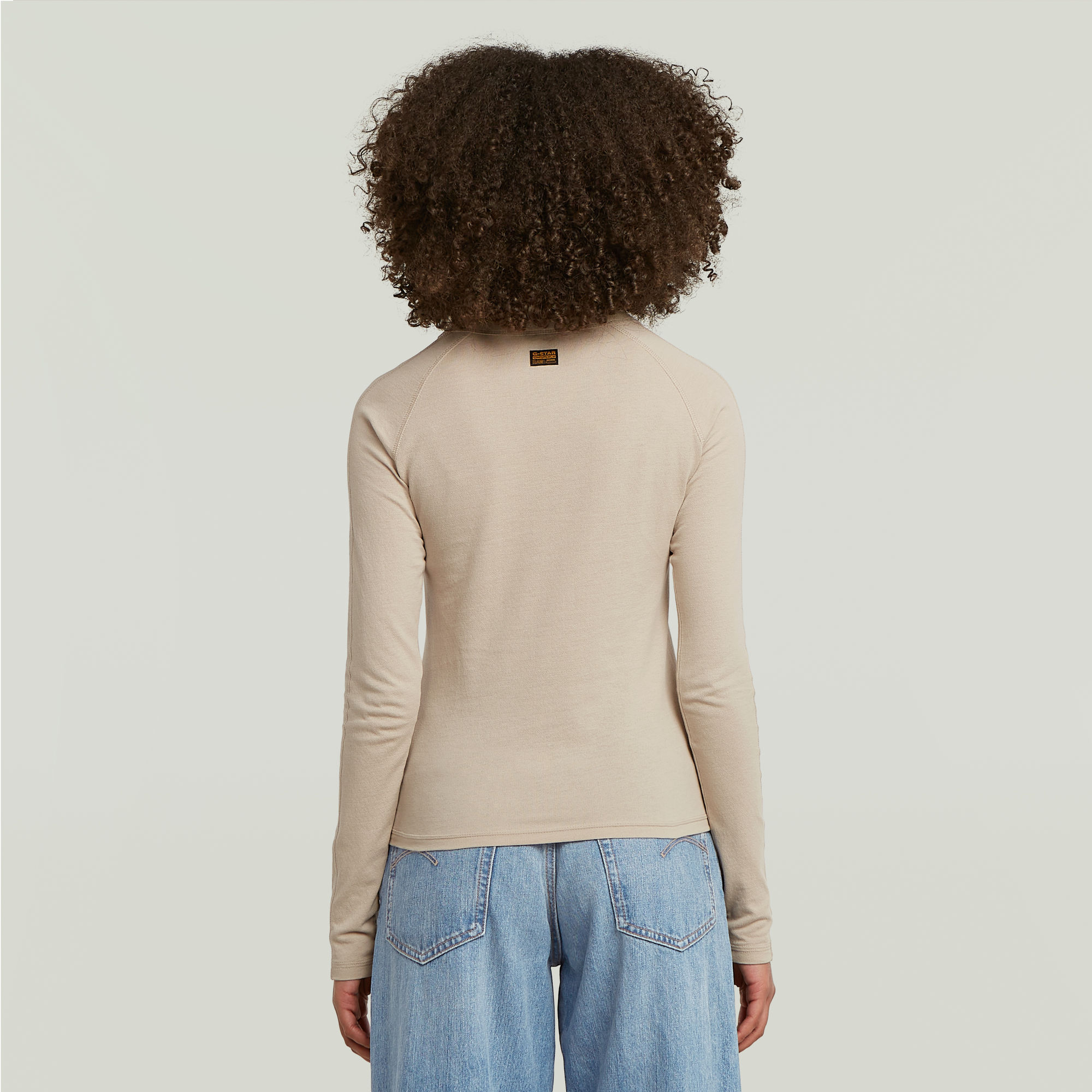 G-Star RAW Embro Patch Slim T-shirt Beige Dames