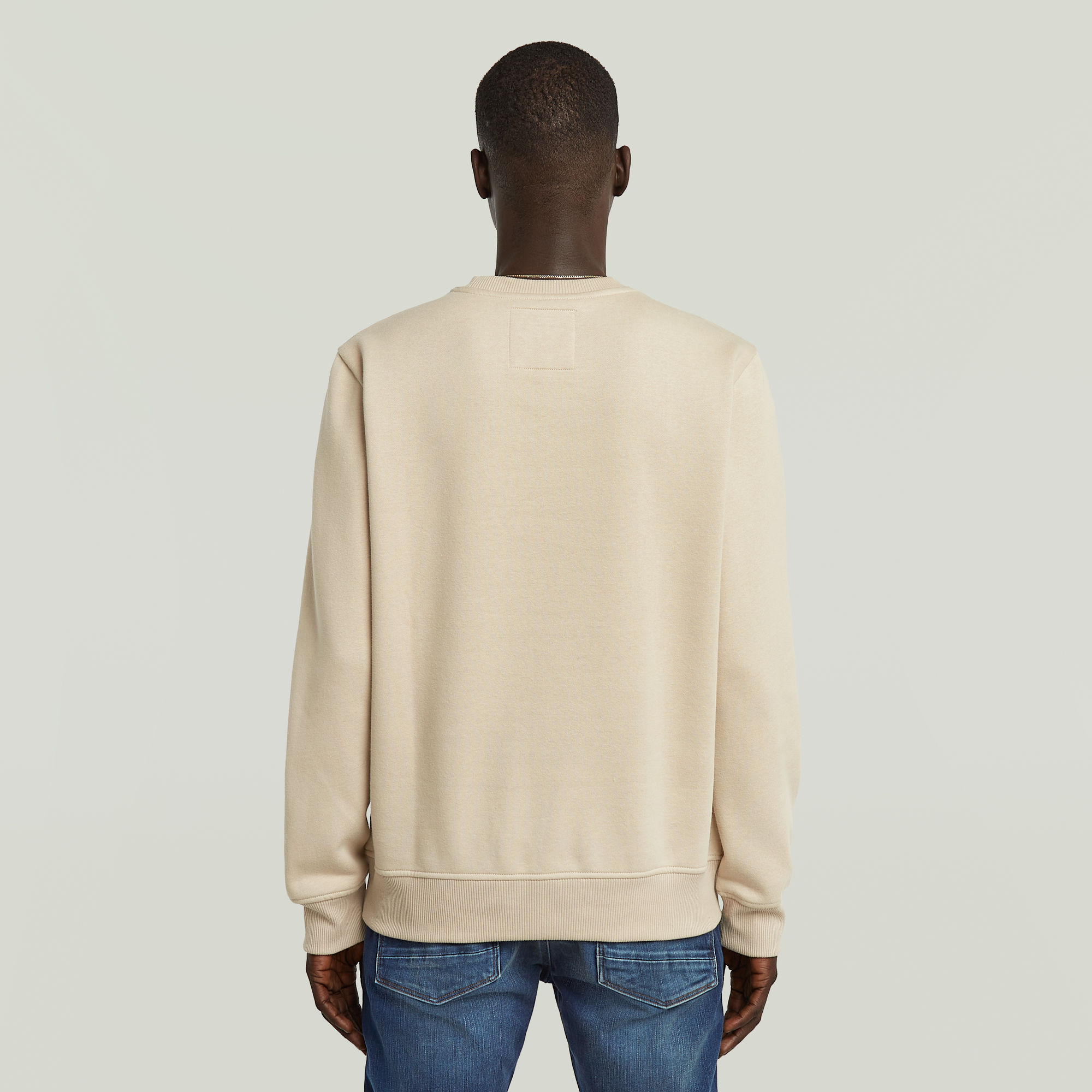 G-Star RAW Logo Sweater Beige Heren