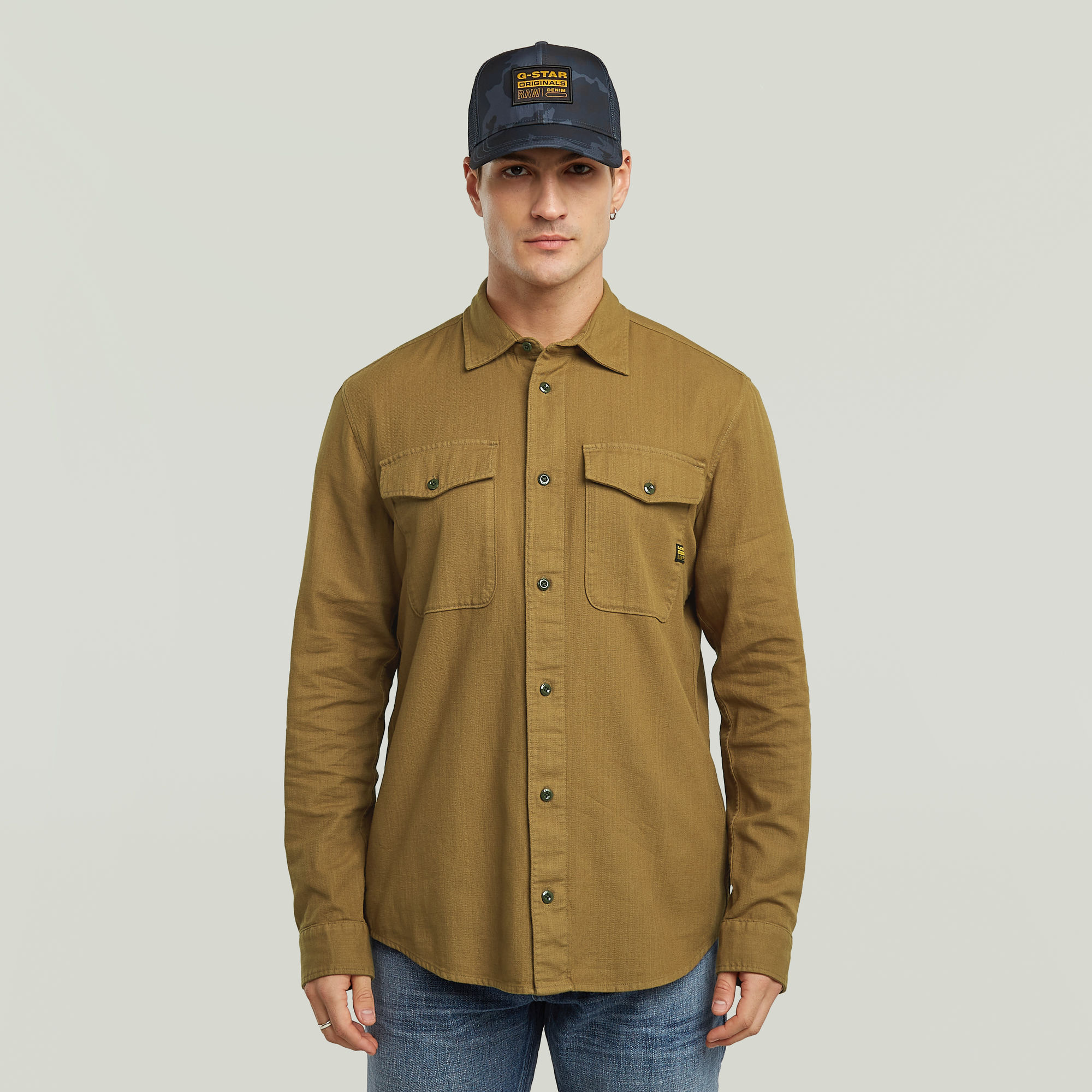 Chemise Marine Slim - Brun - Hommes - G-Star RAW - Modalova