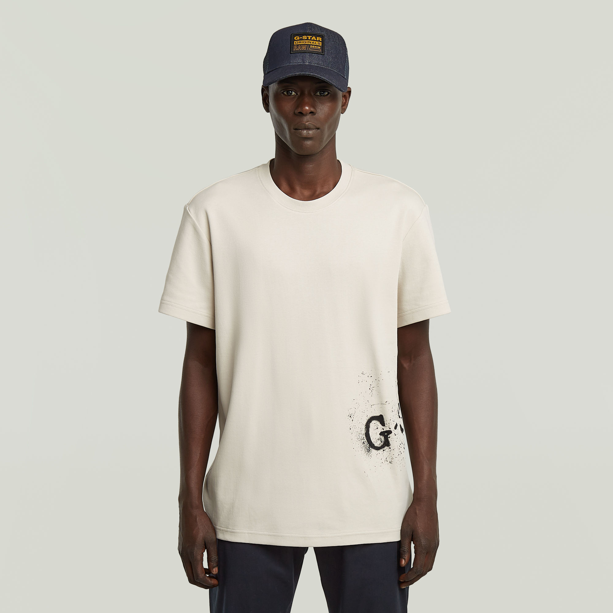 Sprayed Graphic T-Shirt - Weiß - Herren