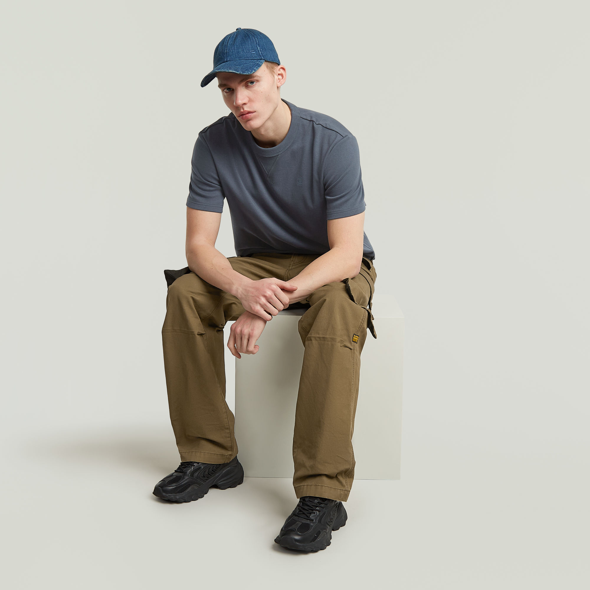 G-Star RAW R-3N Regular Straight Cargobroek Bruin Heren