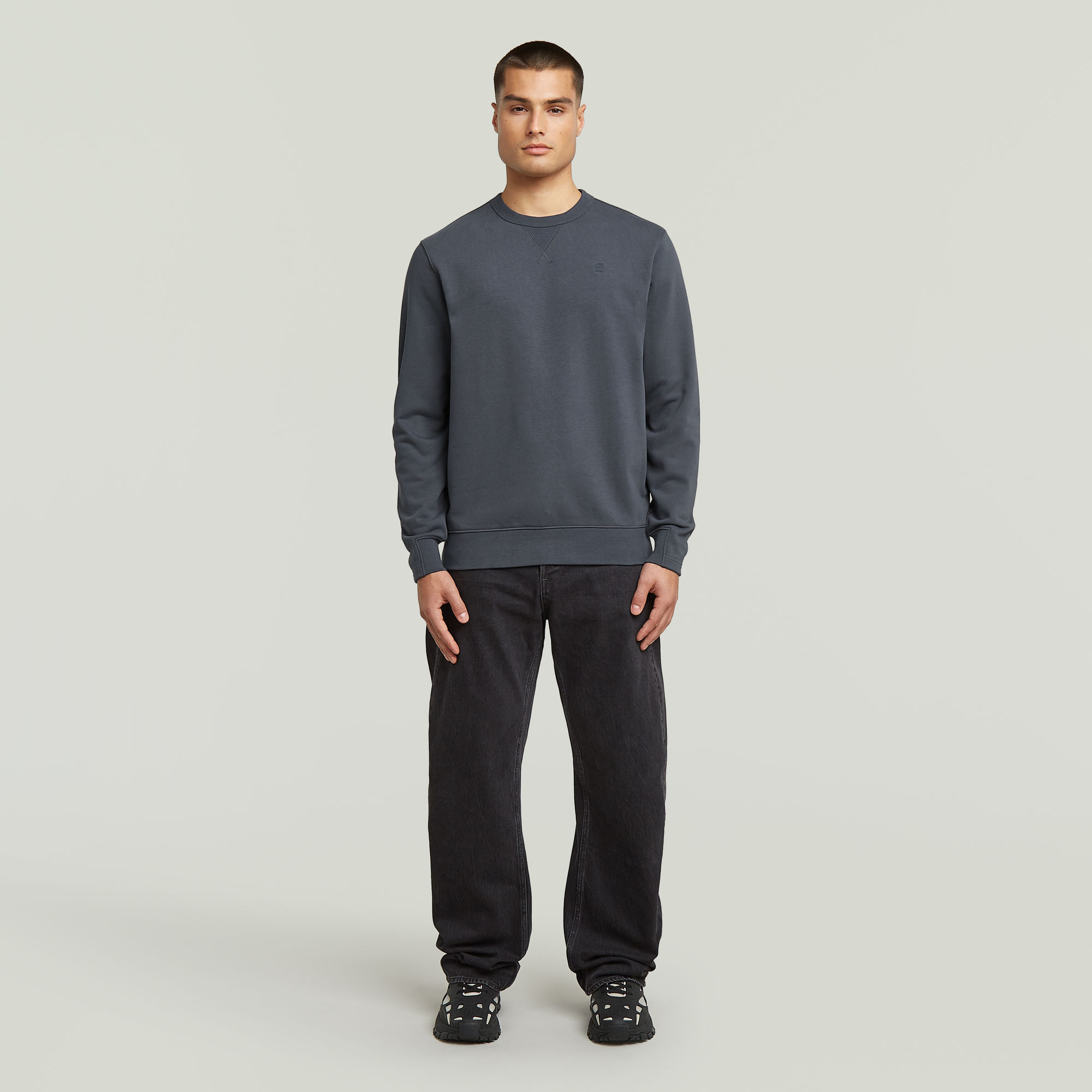 Thumbnail - Nifous Sweatshirt - Dunkelblau - Herren