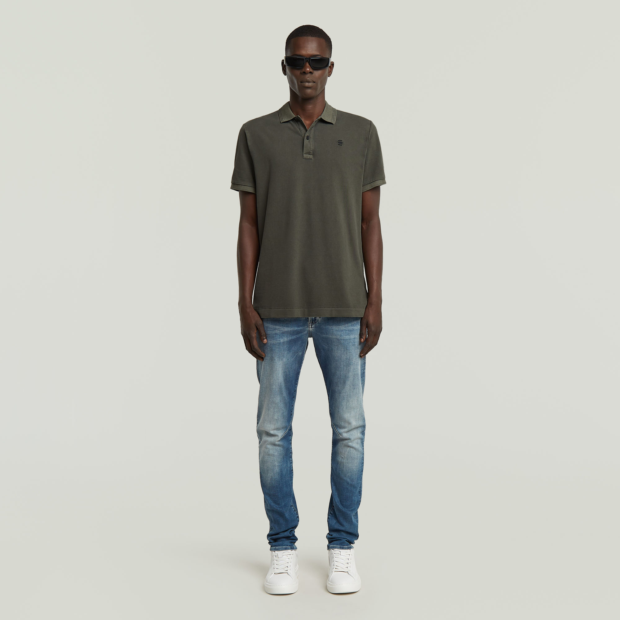 G-Star RAW Dunda Overdyed Slim Polo Grijs Heren