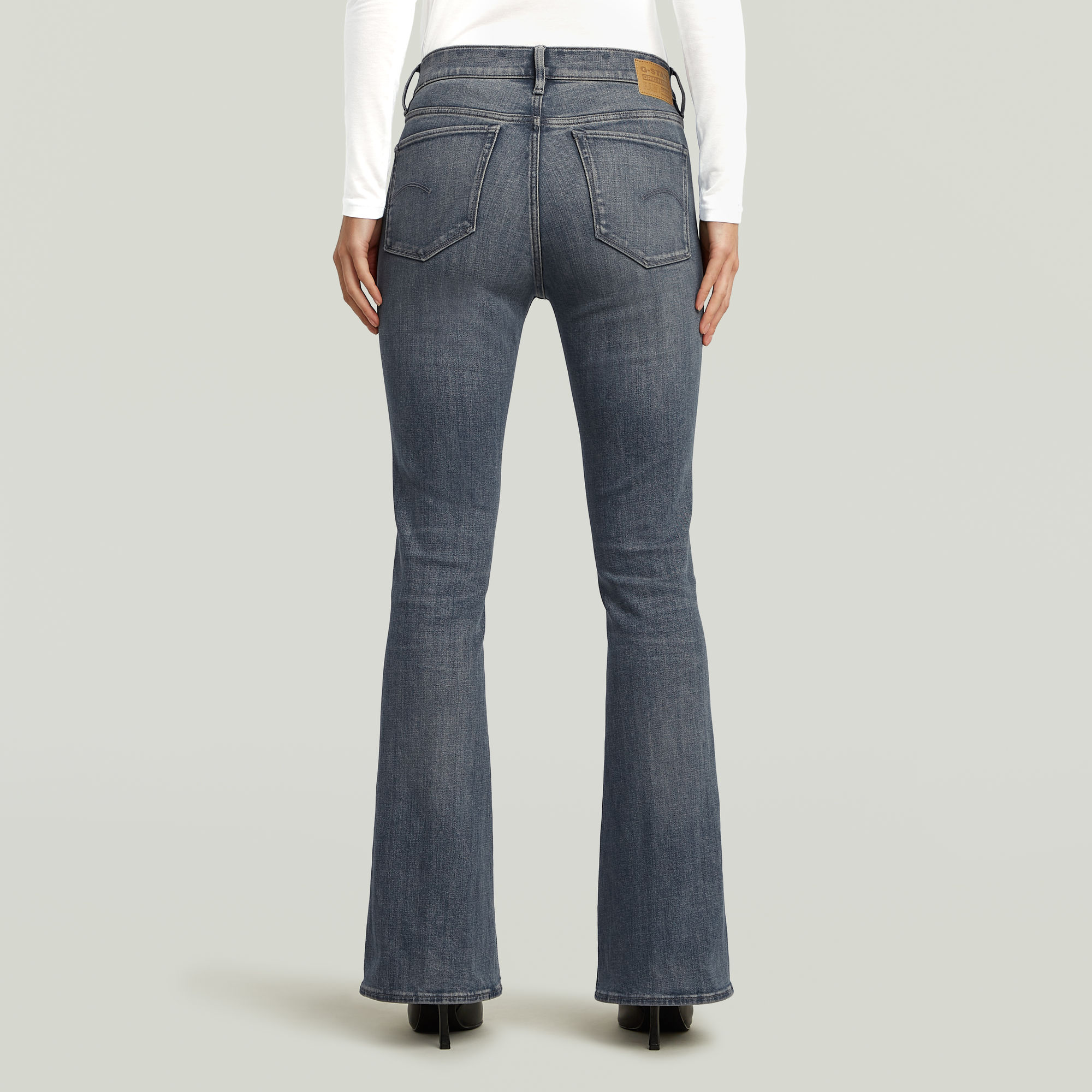 G-Star RAW 3301 Flare Jeans Donkerblauw Dames