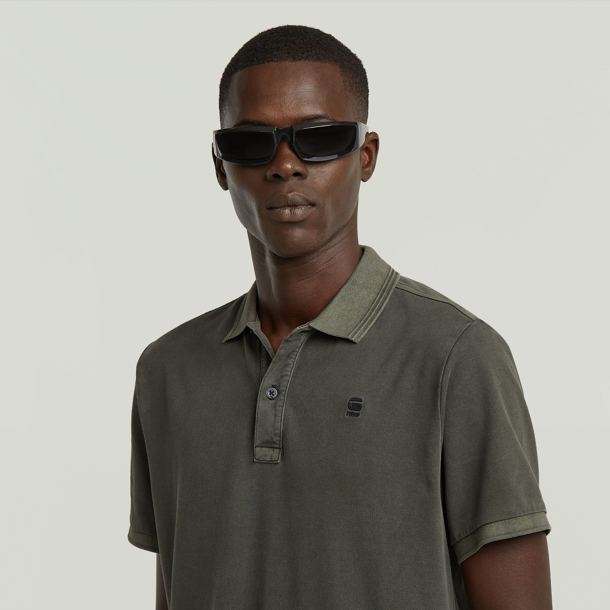 G-Star RAW Dunda Overdyed Slim Polo Grijs Heren
