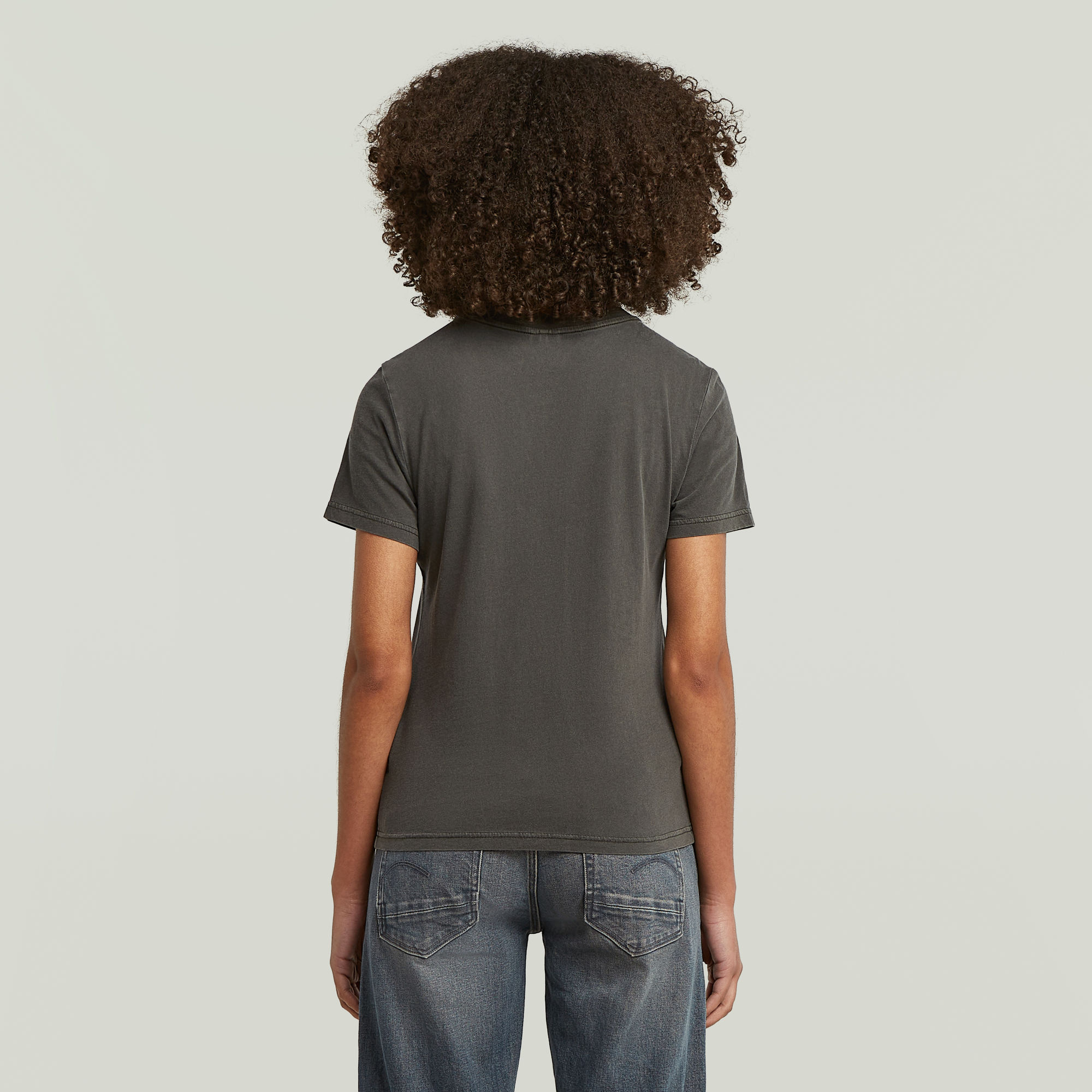 G-Star RAW Overdyed Front Seam T-shirt Grijs Dames