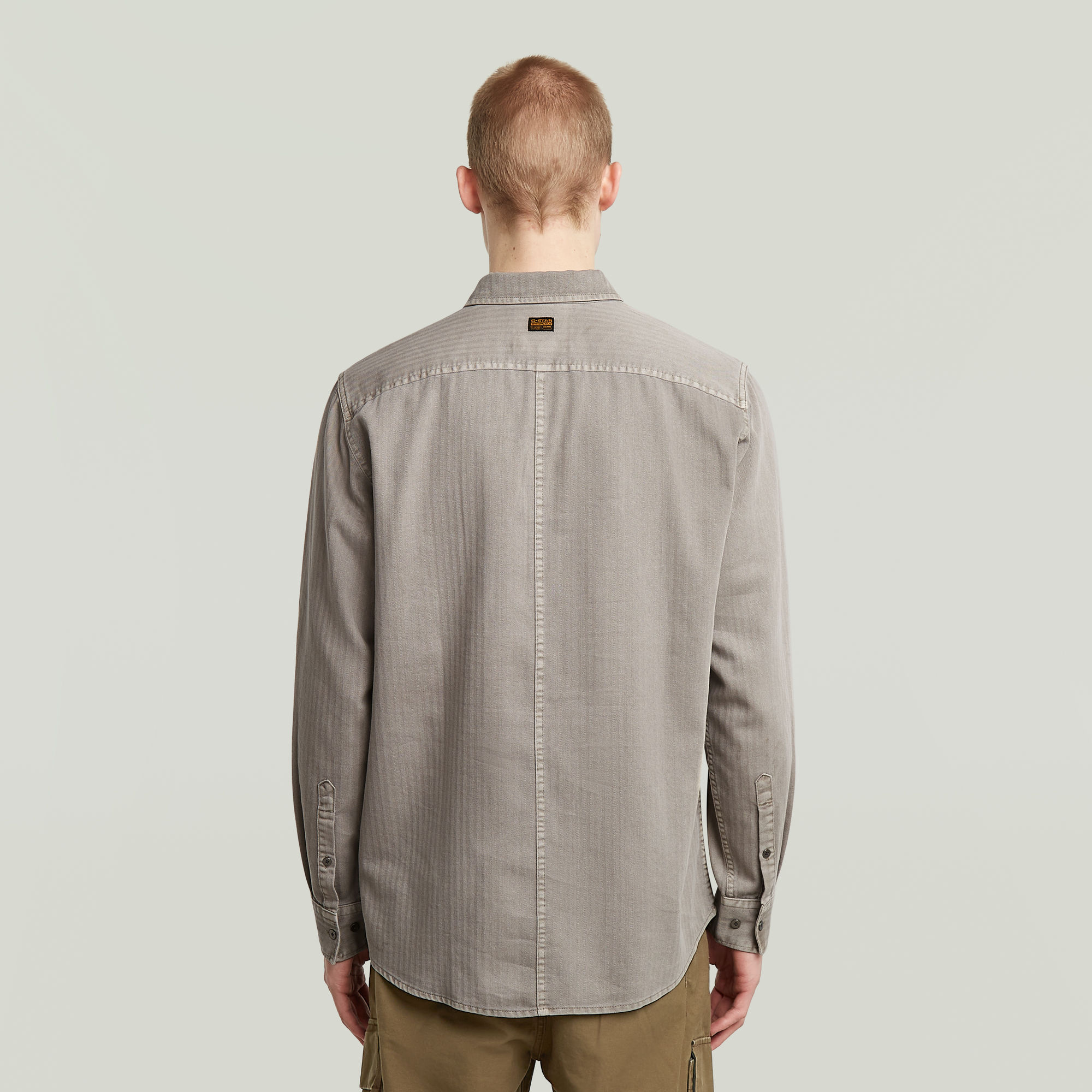 G-Star RAW Panelled Pocket Regular Overhemd Beige Heren