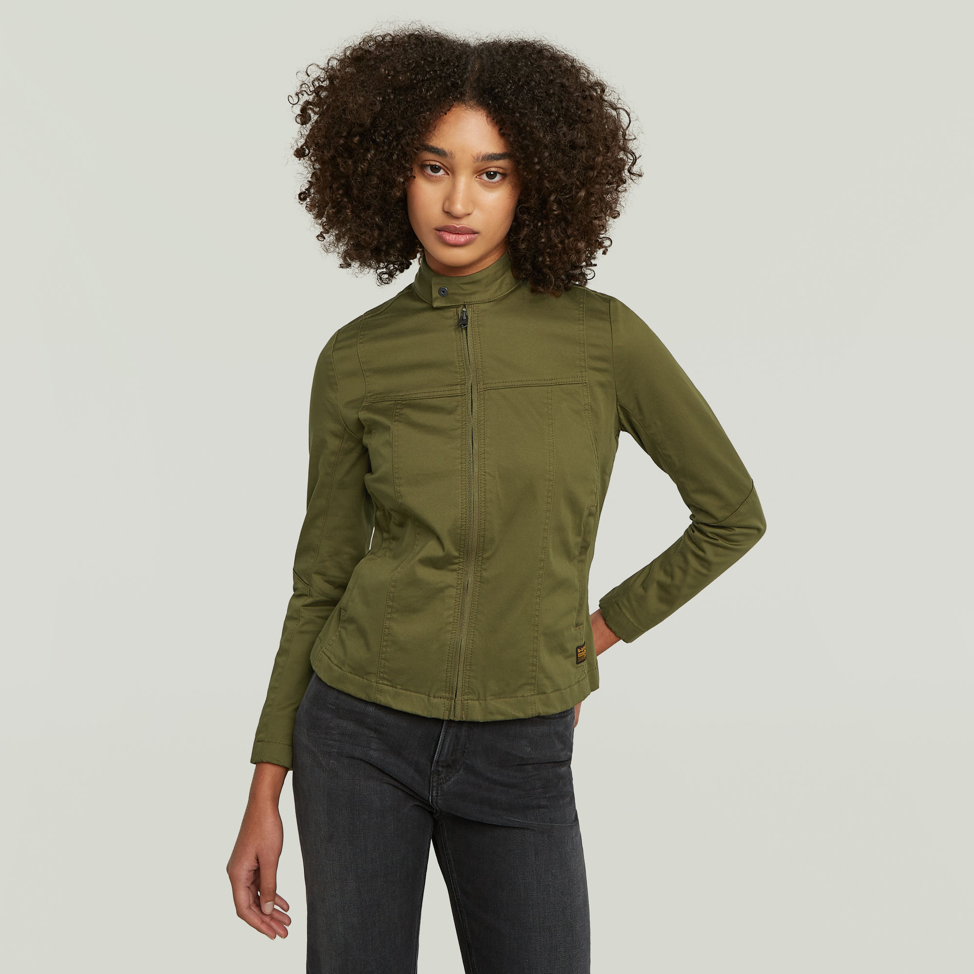G-Star RAW Biker Overshirt Groen Dames