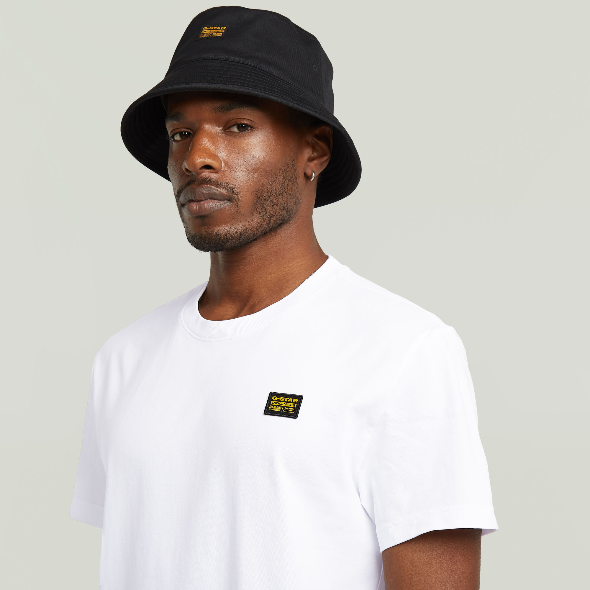 G-Star RAW Label Badge Regular T-Shirt Wit Heren