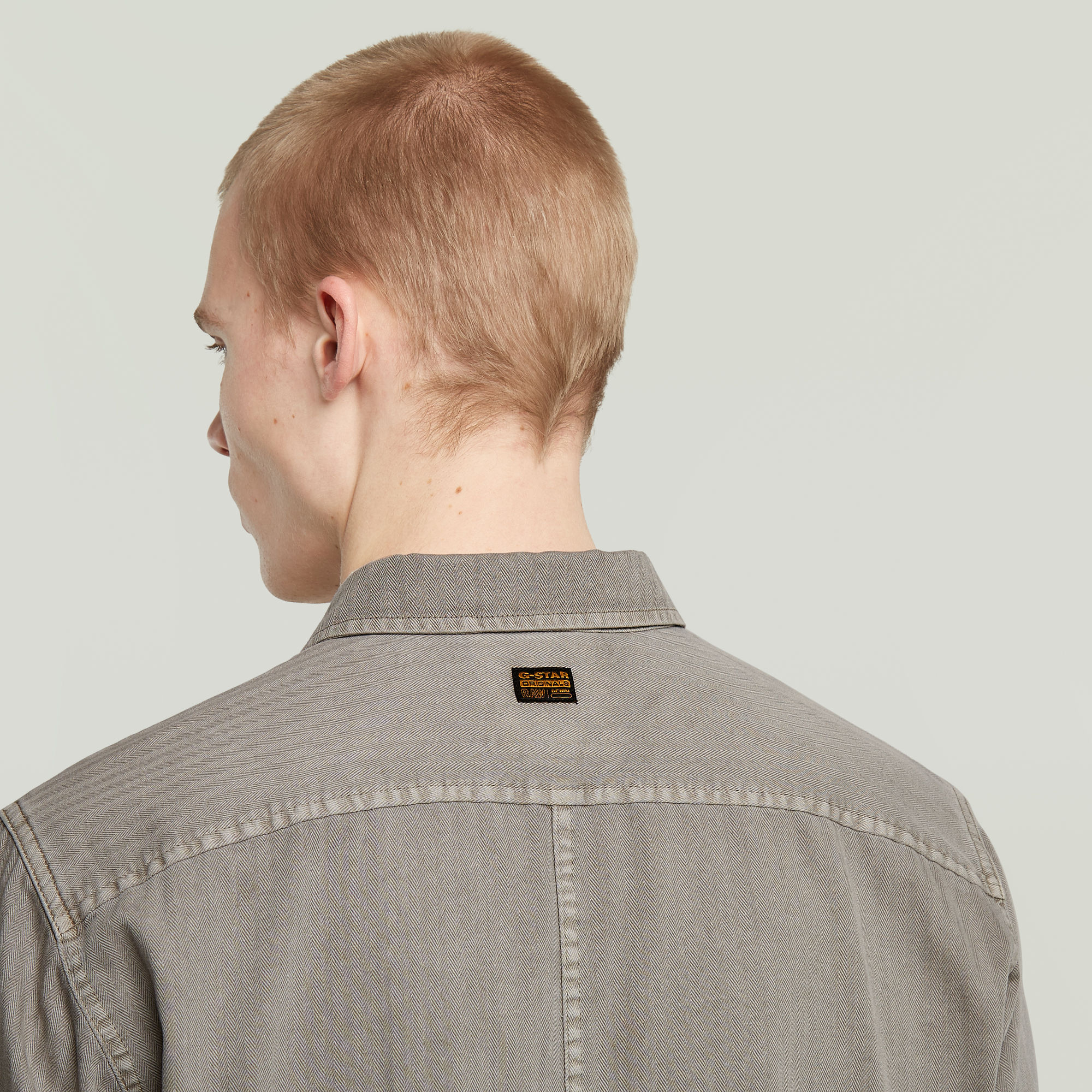 G-Star RAW Panelled Pocket Regular Overhemd Beige Heren