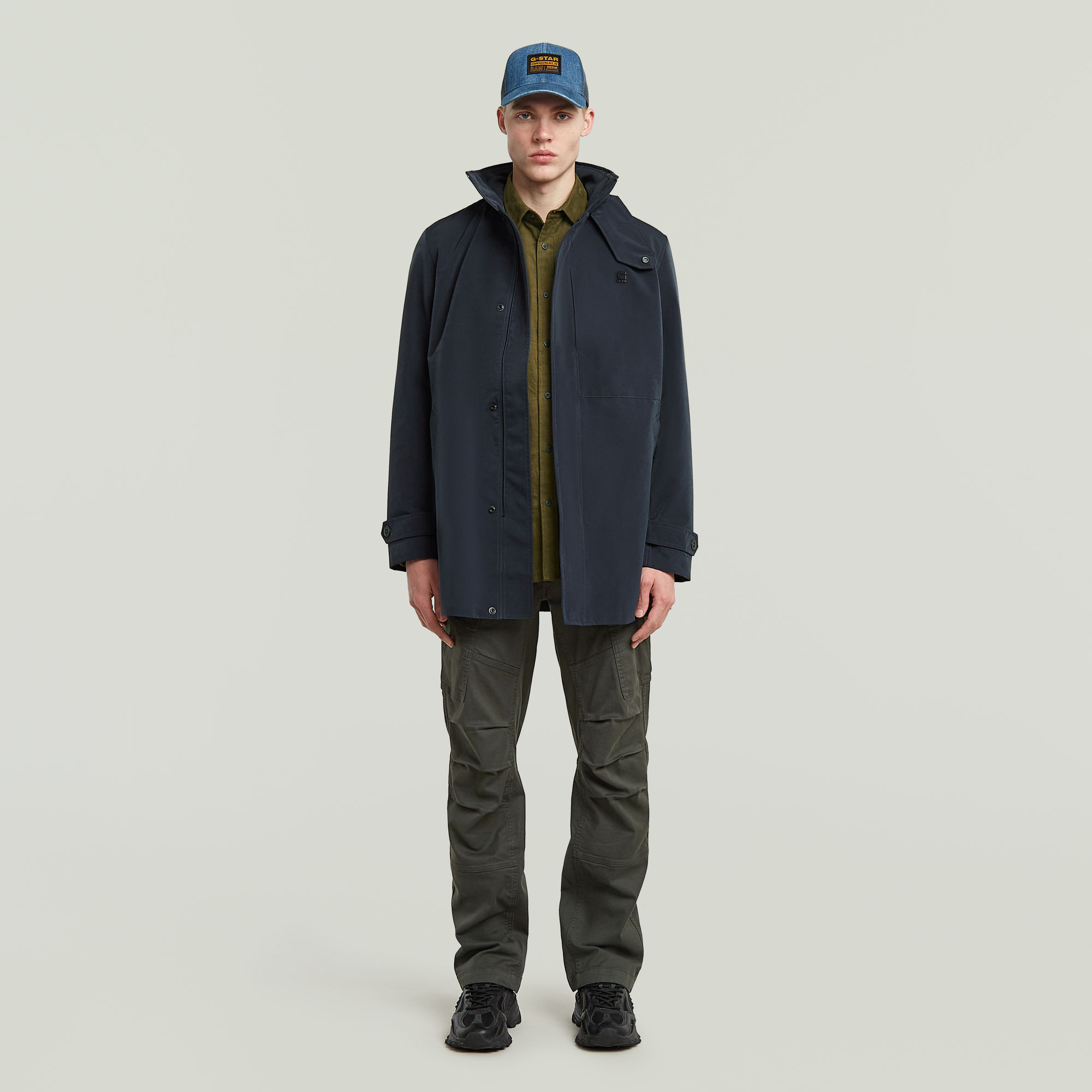 Thumbnail - Garber Trenchcoat, nicht wattiert - Mehrfarbig - Herren