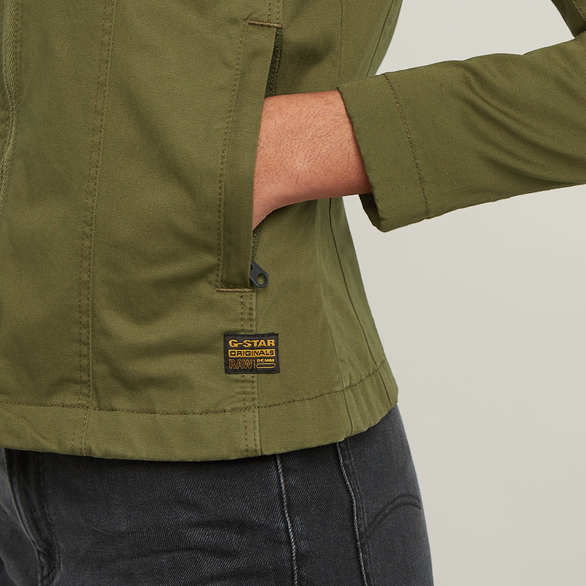 G-Star RAW Biker Overshirt Groen Dames
