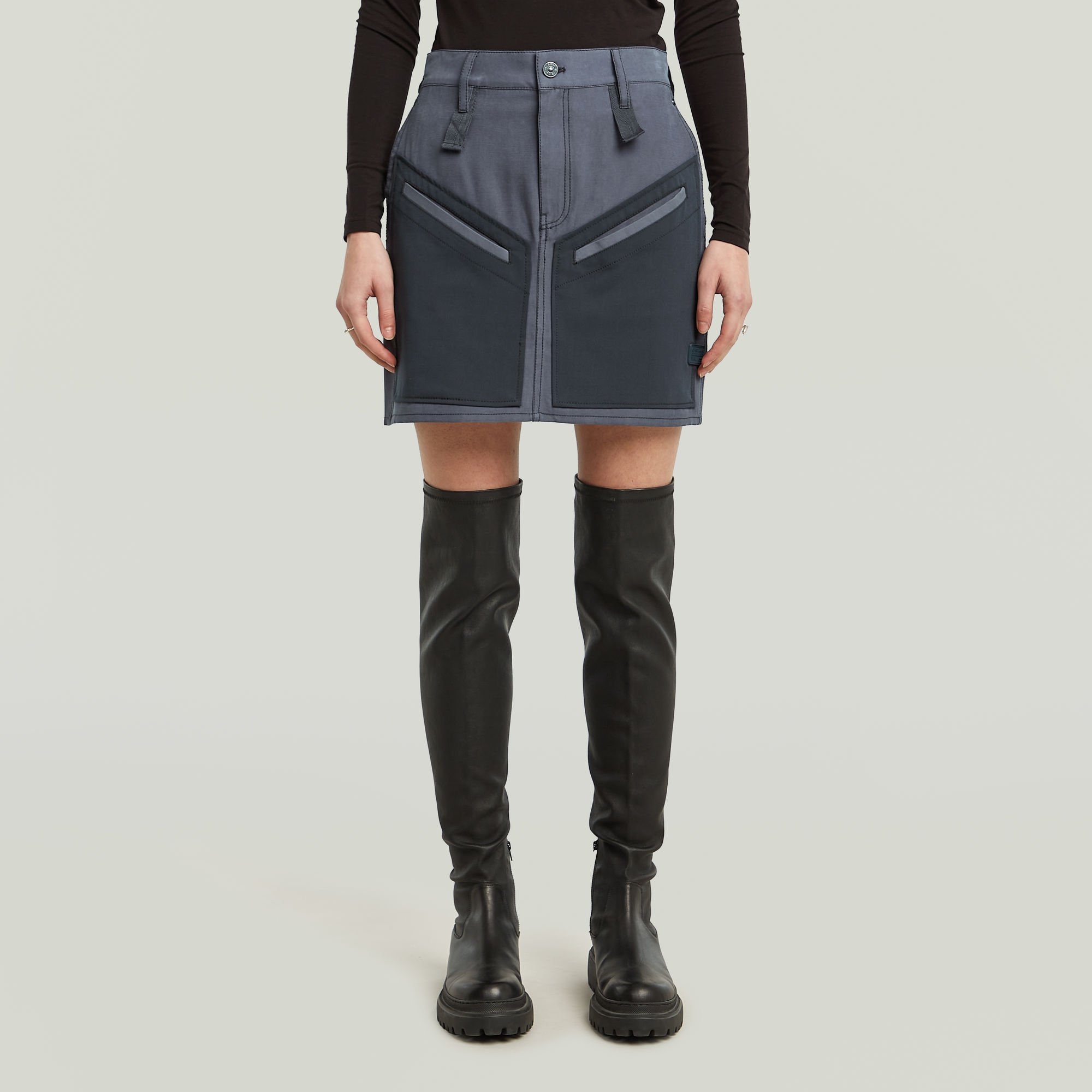 

Viktoria Tone On Tone Rok - Donkerblauw - Dames