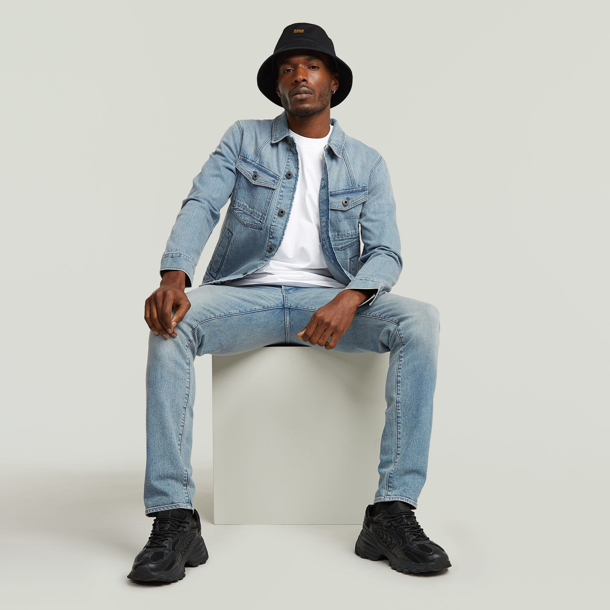 G-Star RAW Label Badge Regular T-Shirt Wit Heren