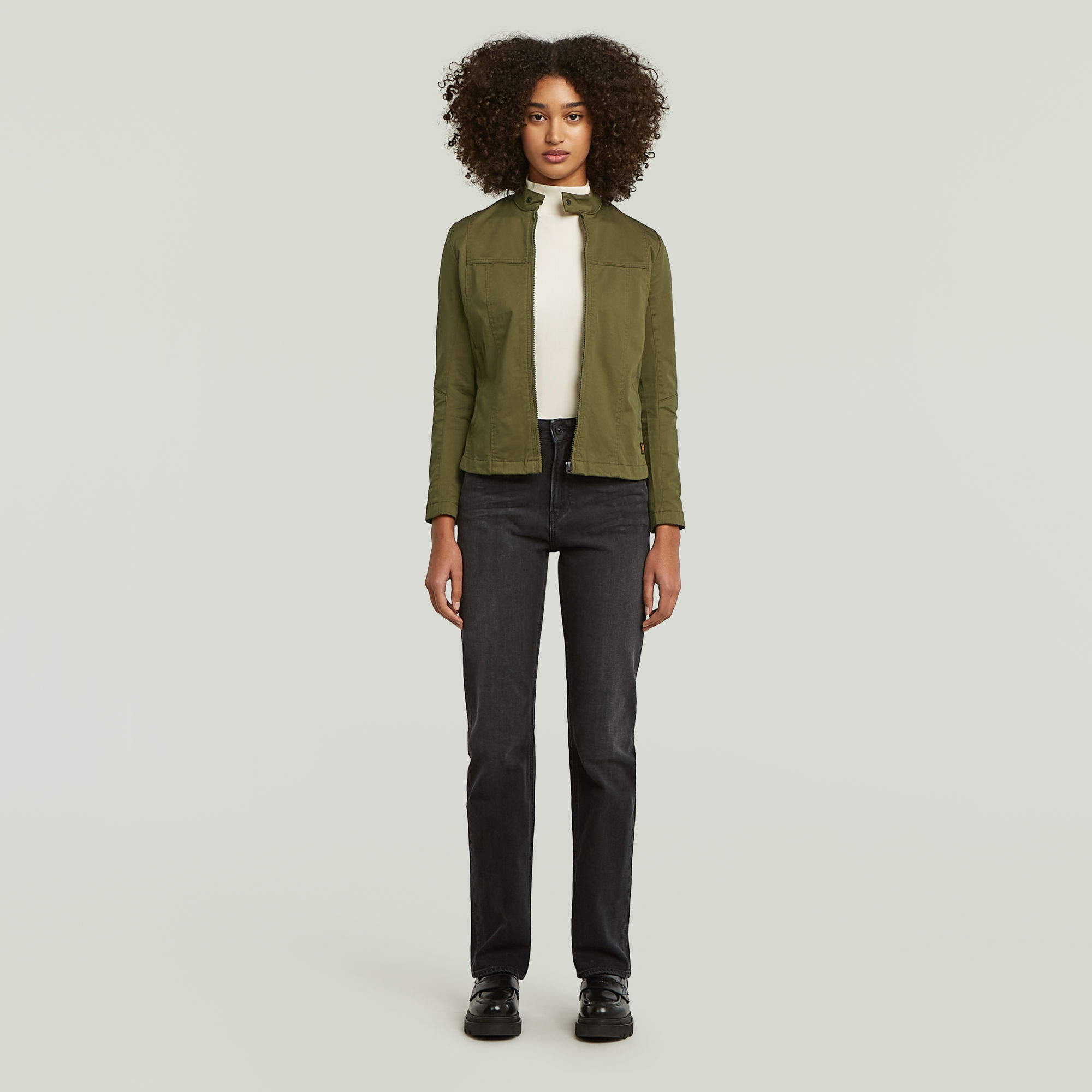 G-Star RAW Biker Overshirt Groen Dames