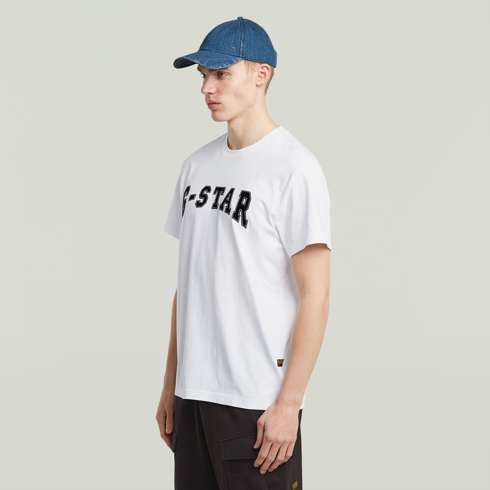 G-Star RAW Felt Logo T-shirt Wit Heren