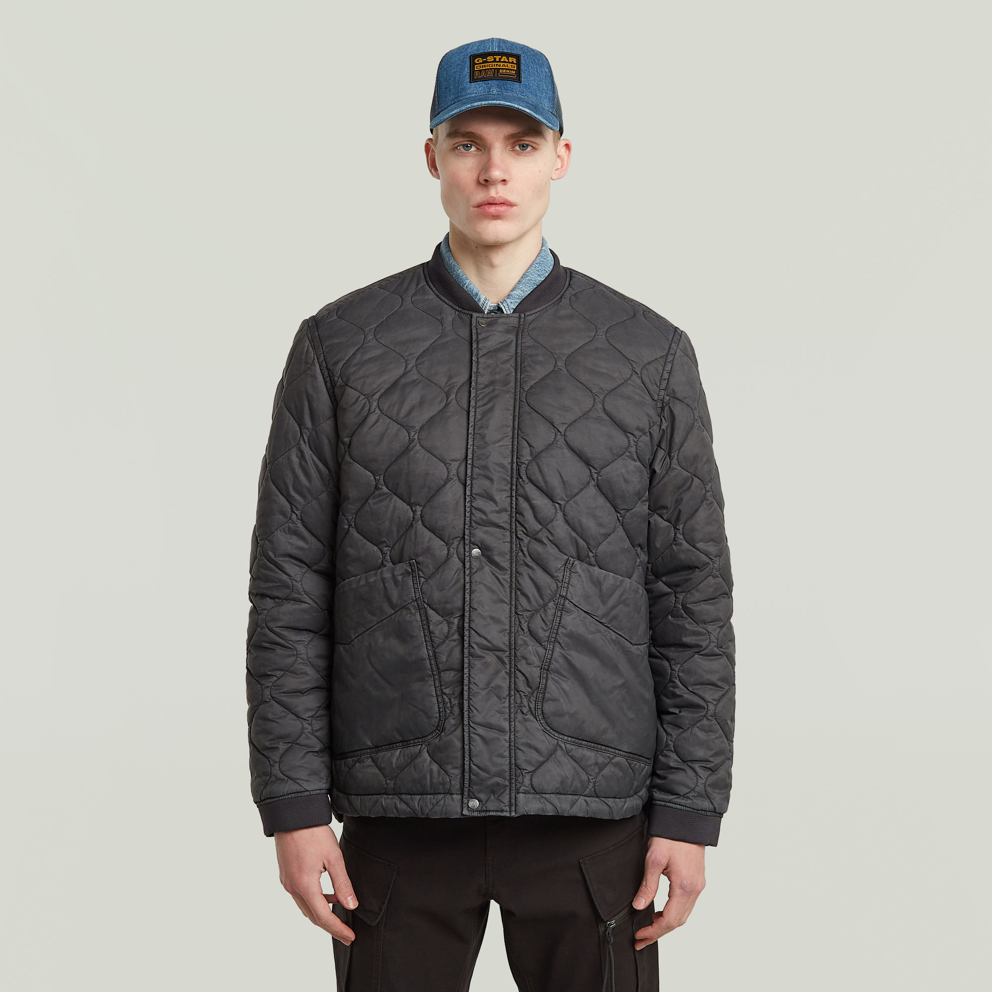 

Lightweight Quilted Padded Jacket - Grey - Men