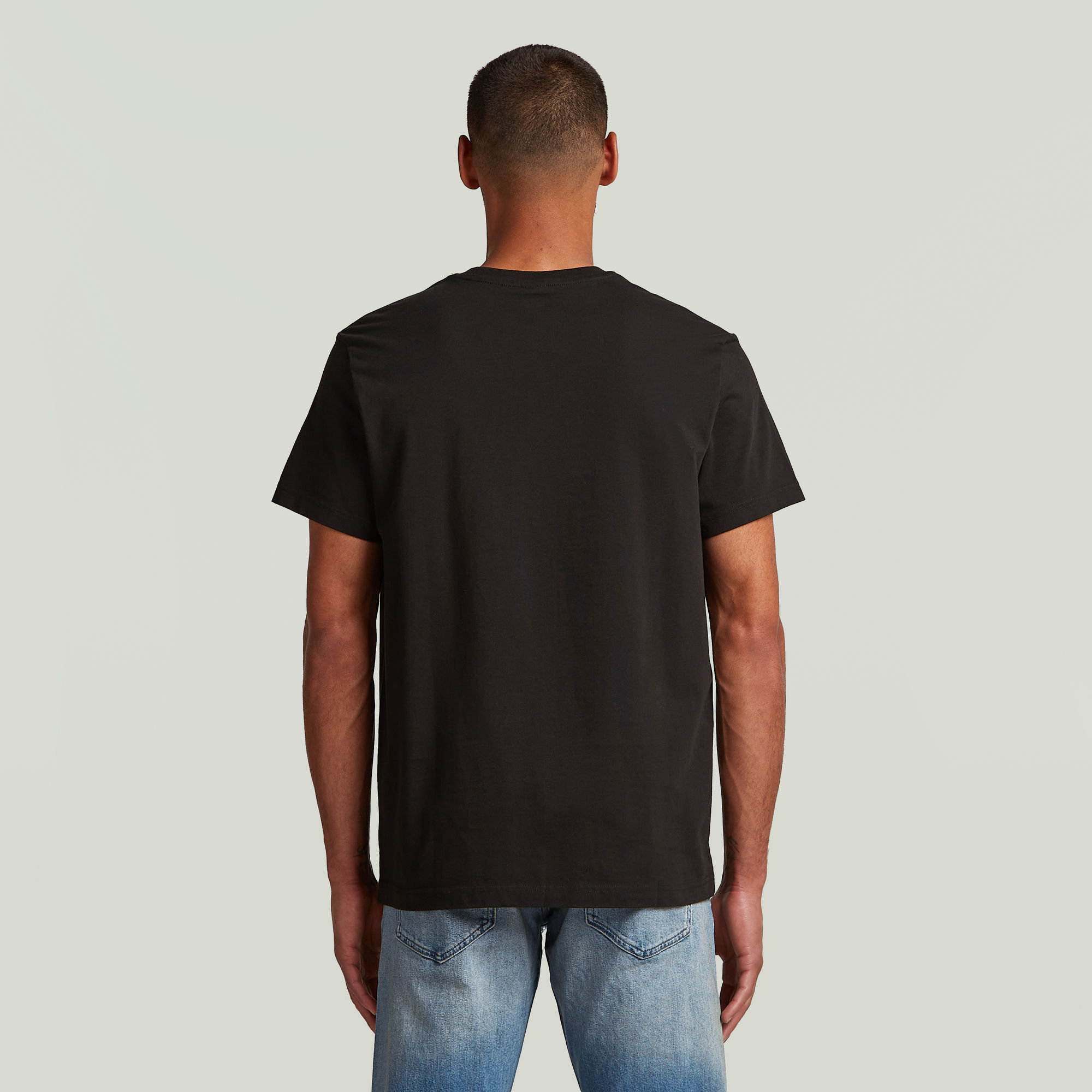 G-Star RAW Label Badge Regular T-Shirt Zwart Heren