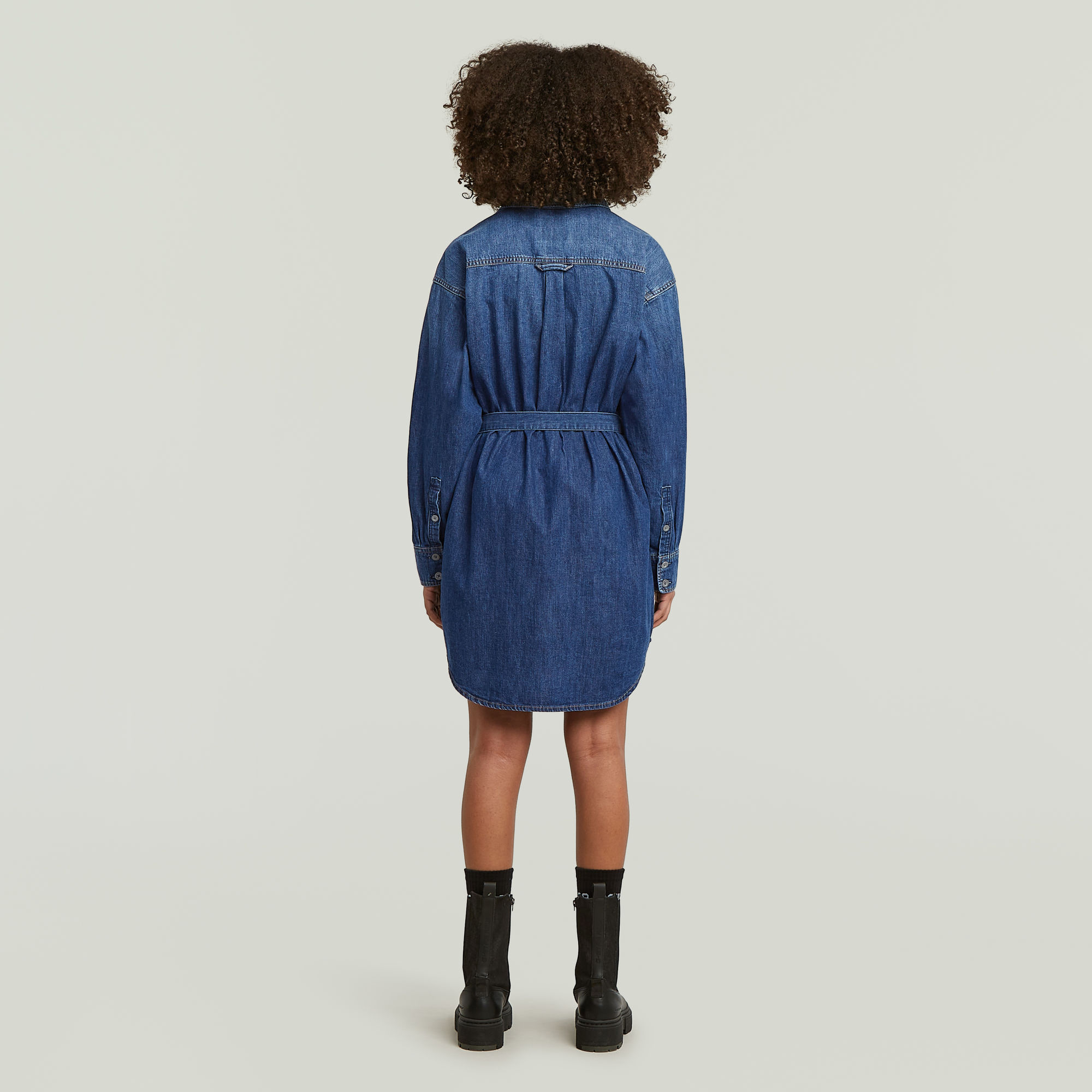 G-Star RAW Belted Overhemdjurk Donkerblauw Dames