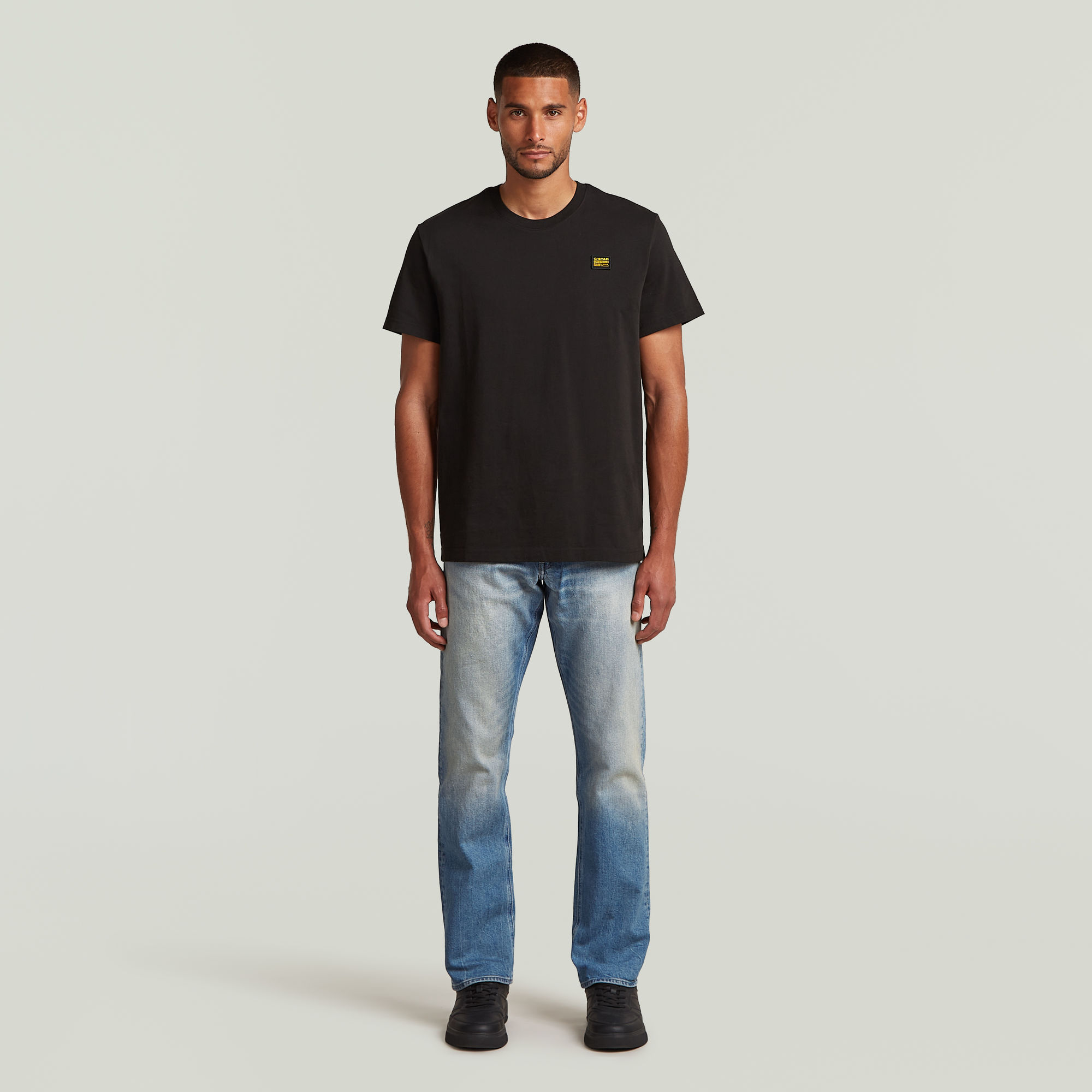 G-Star RAW Label Badge Regular T-Shirt Zwart Heren