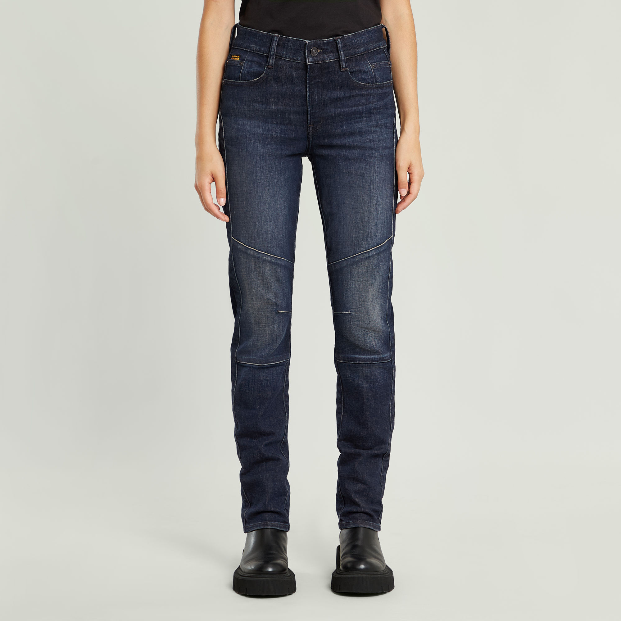 

Ace 2.0 Biker Slim Straight Jeans - Dark blue - Women