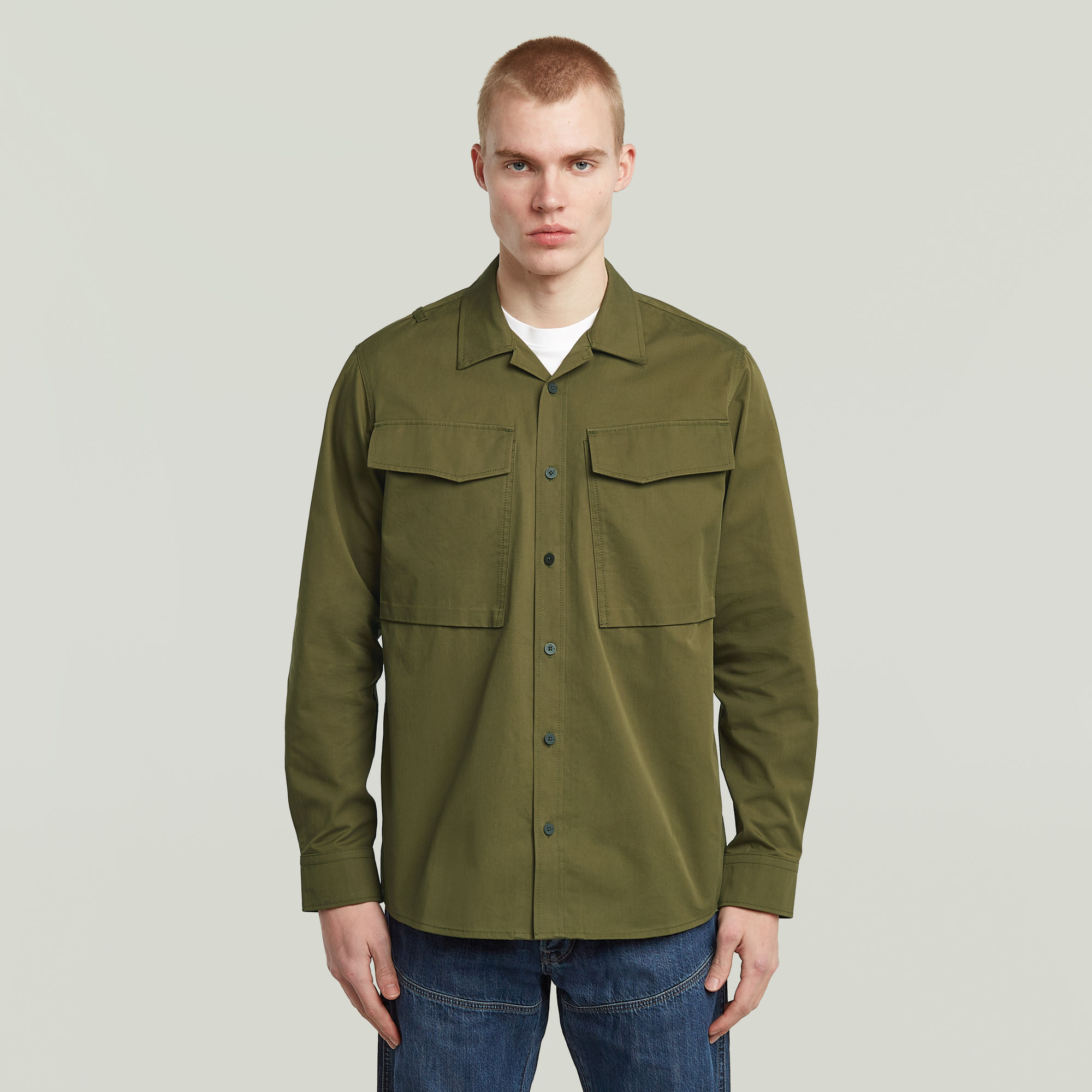 

Cargo Pocket Regular Shirt - Green - Men