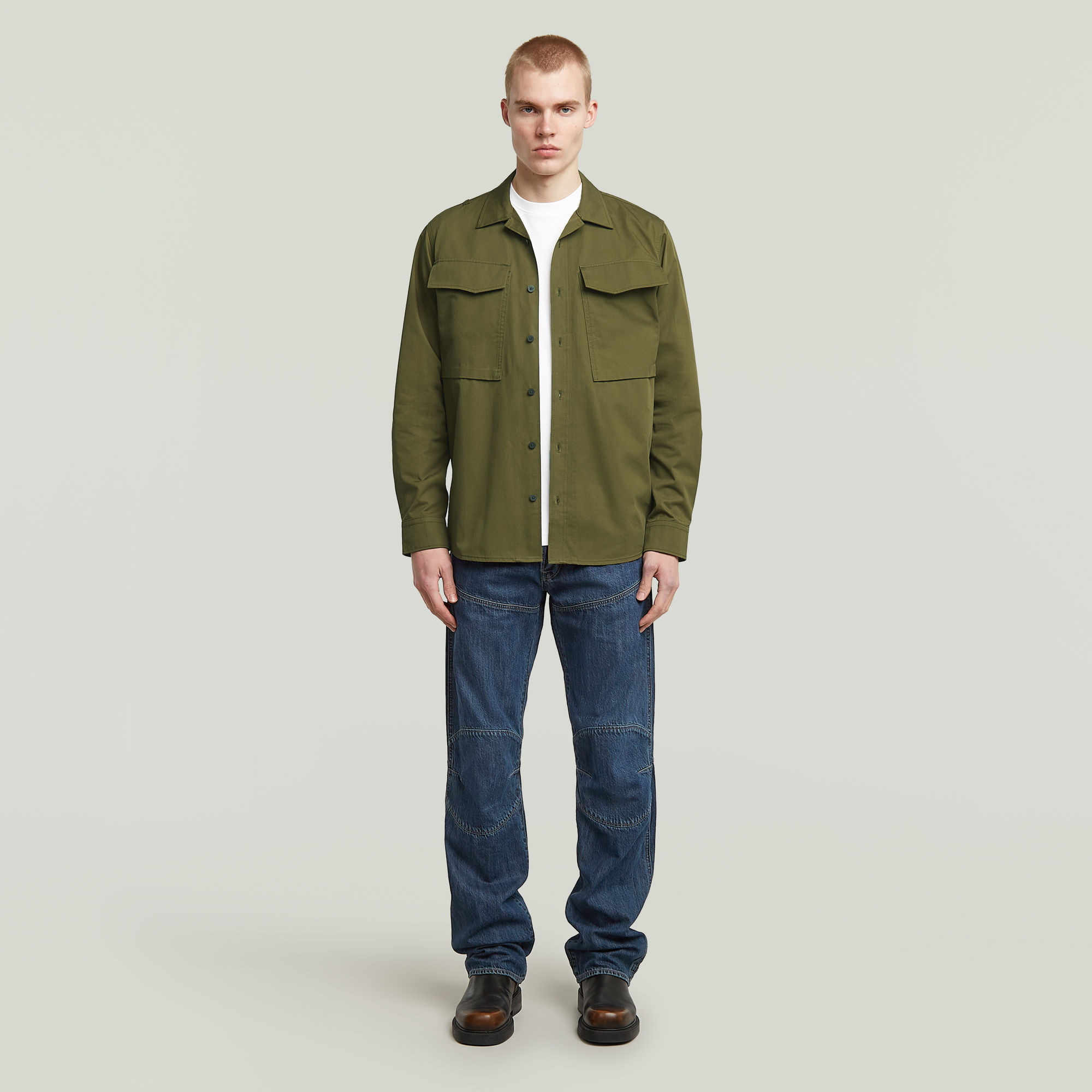 Thumbnail - Cargo Pocket Regular Shirt - Grün - Herren