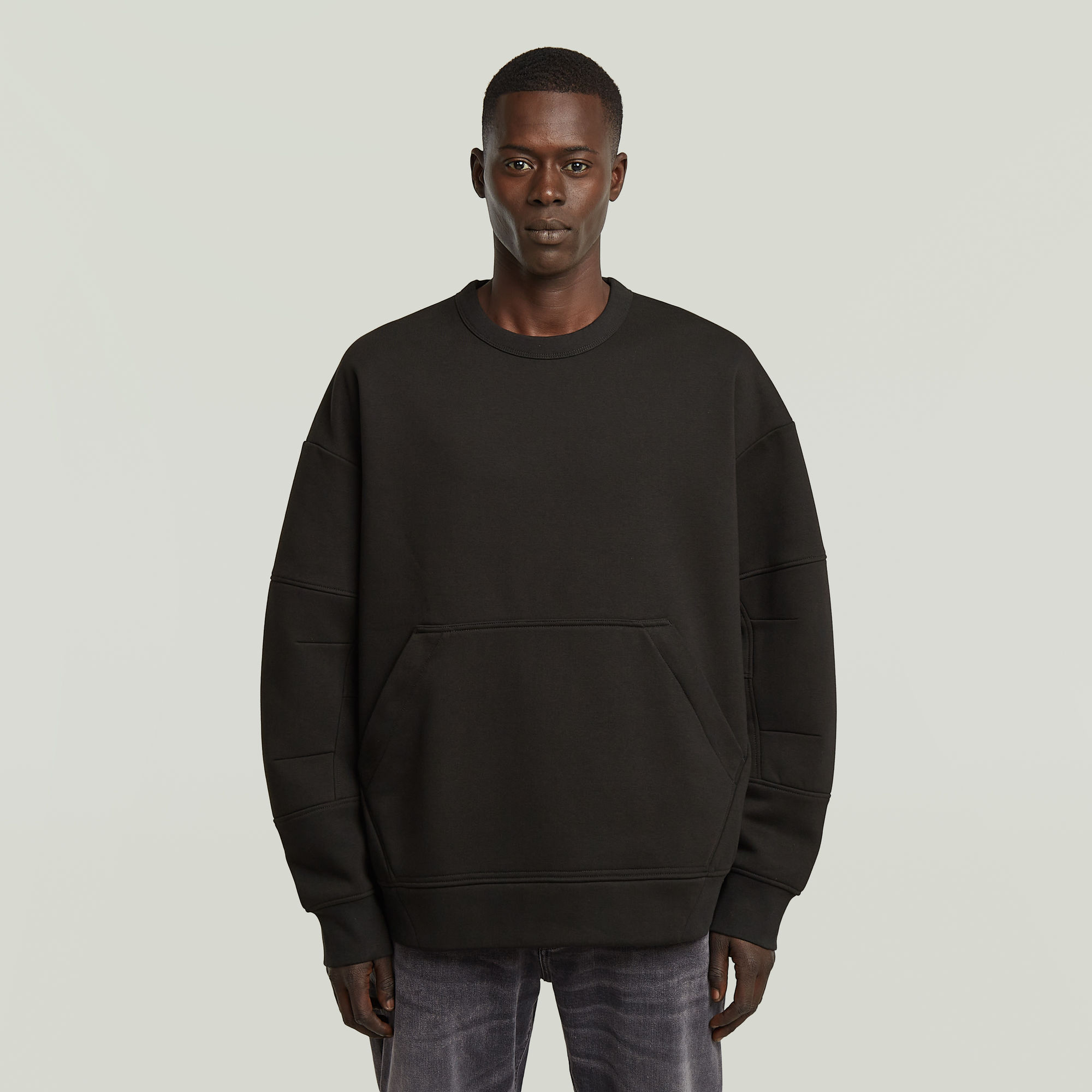 

Constructed Loose Sweater - Black - Men