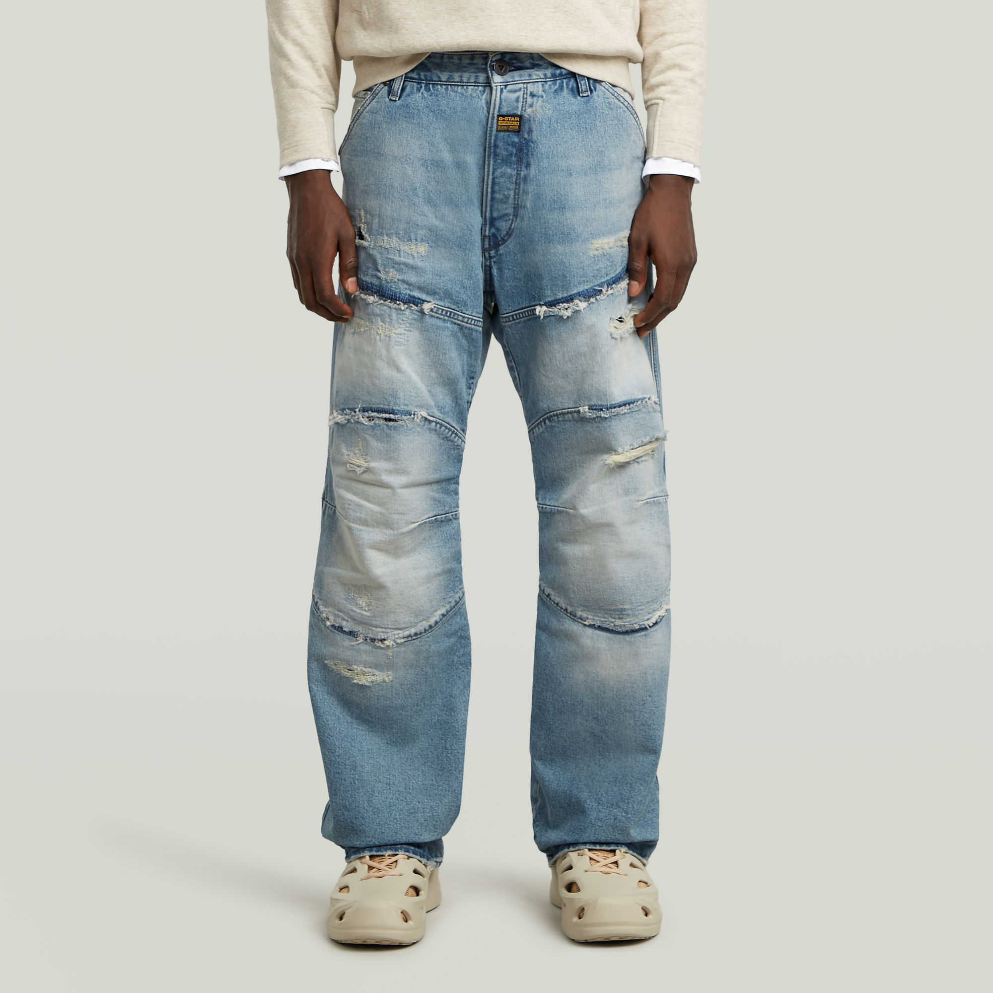 G-Star RAW G-STAR Elwood Unisex Low Loose Jeans Midden blauw Heren