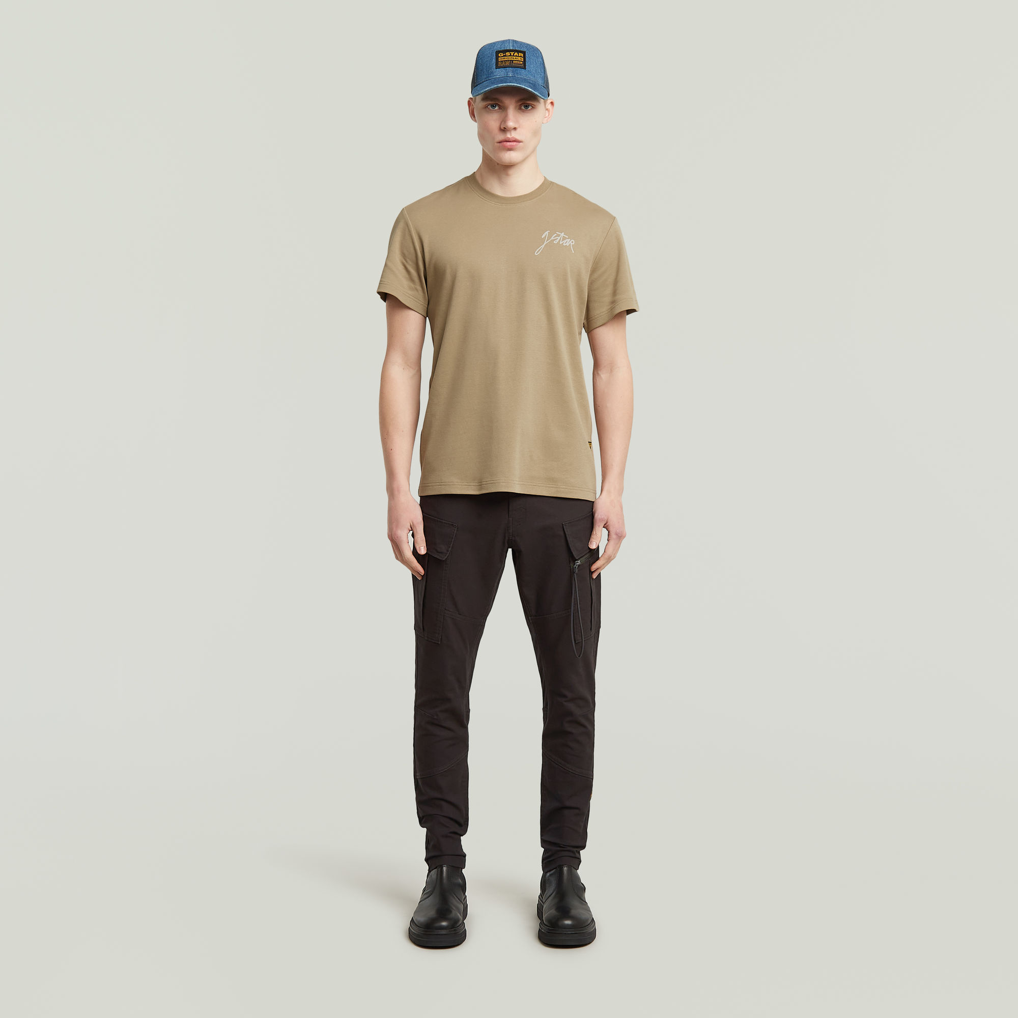 G-Star RAW Script T-shirt Beige Heren
