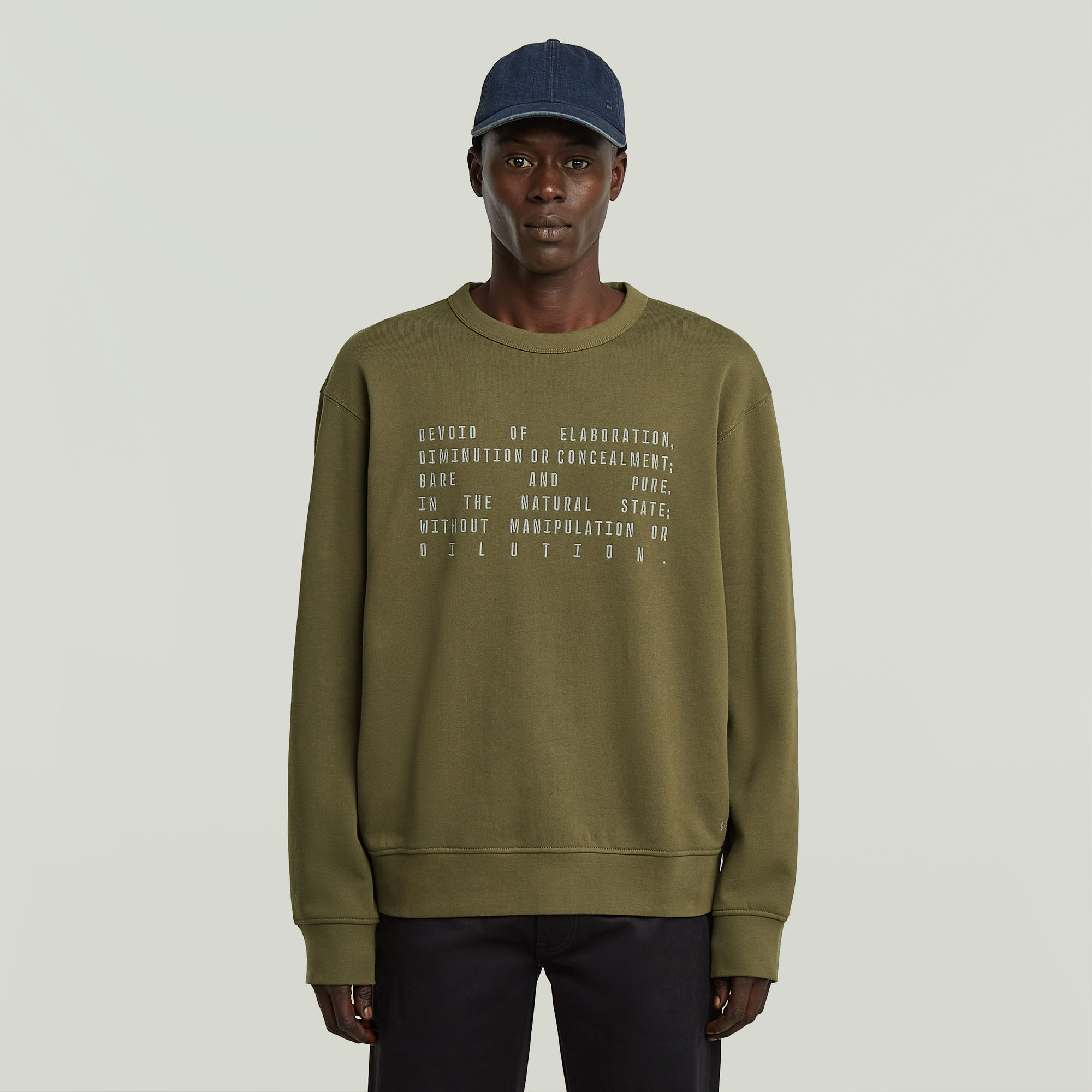 

Text Graphic Sweater - Groen - Heren
