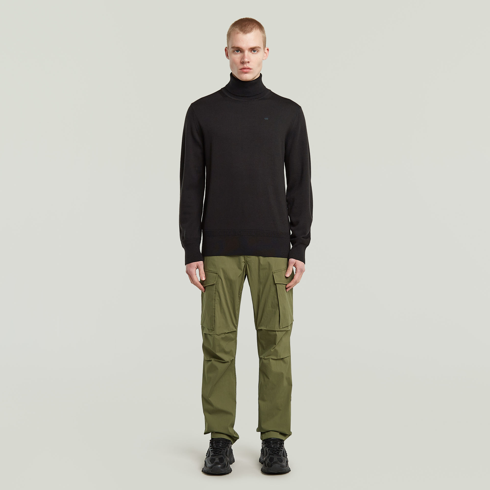 Thumbnail - Premium Core Turtle Strickpullover - Schwarz - Herren