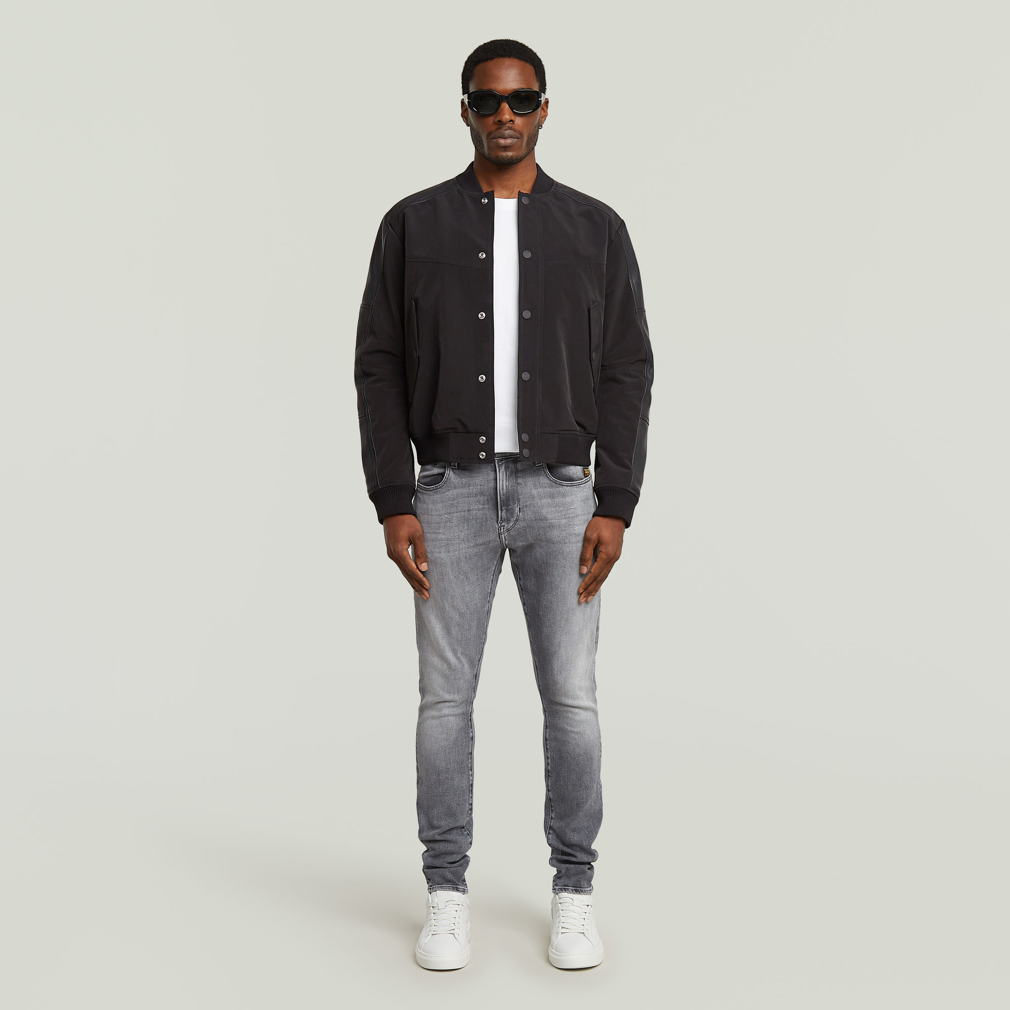 Thumbnail - Lederjacke Varsity - Schwarz - Herren
