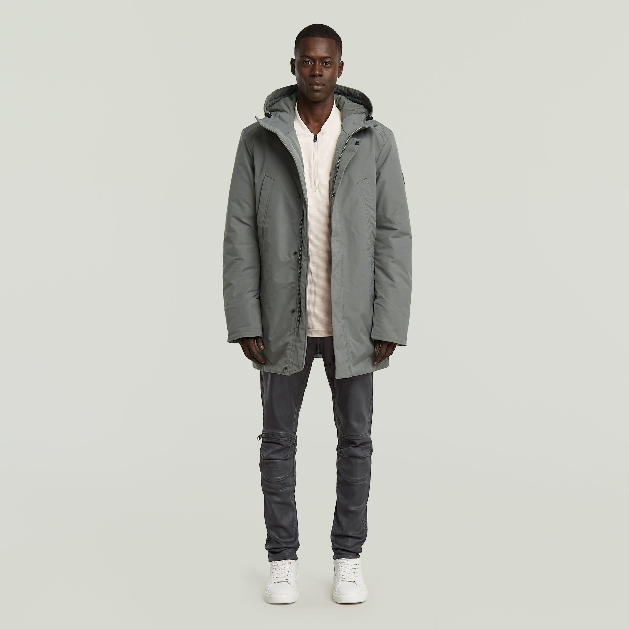 Thumbnail - Clean Vodan Hooded Parka - Grau - Herren