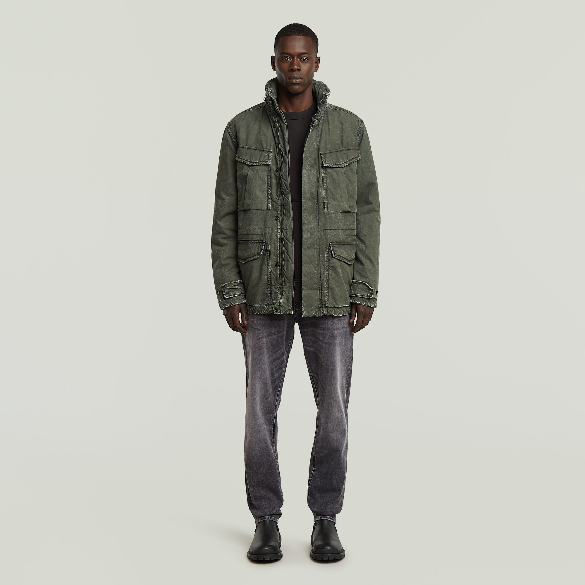 Thumbnail - Rovic Padded Field Jacke - Grau - Herren