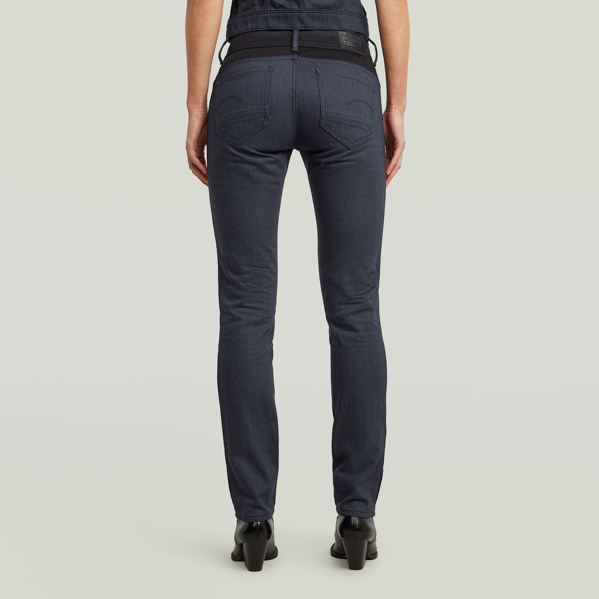 G-Star RAW Midge Slim Straight PM Jeans Donkerblauw Dames