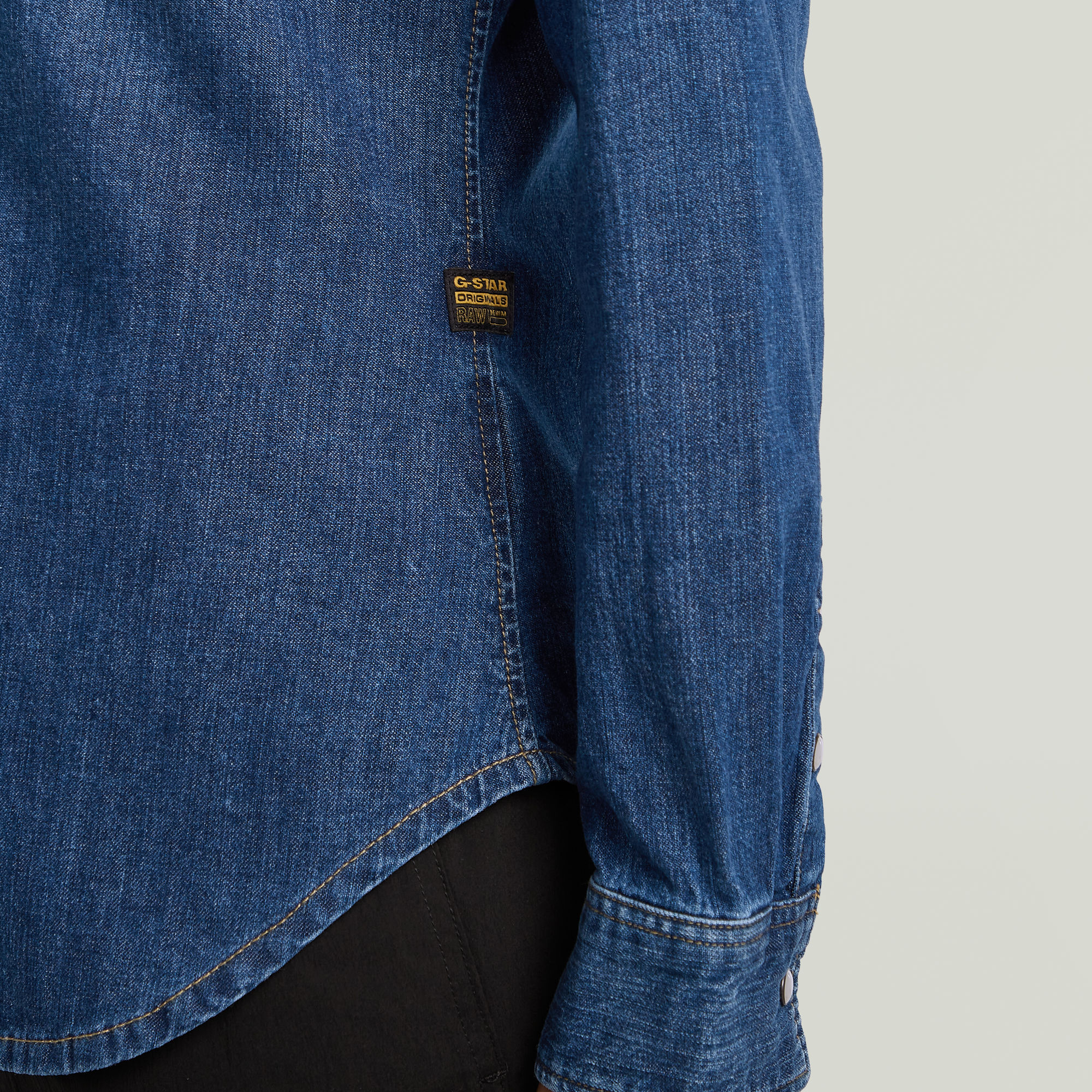 G-Star RAW Slim Western Overhemd Donkerblauw Dames