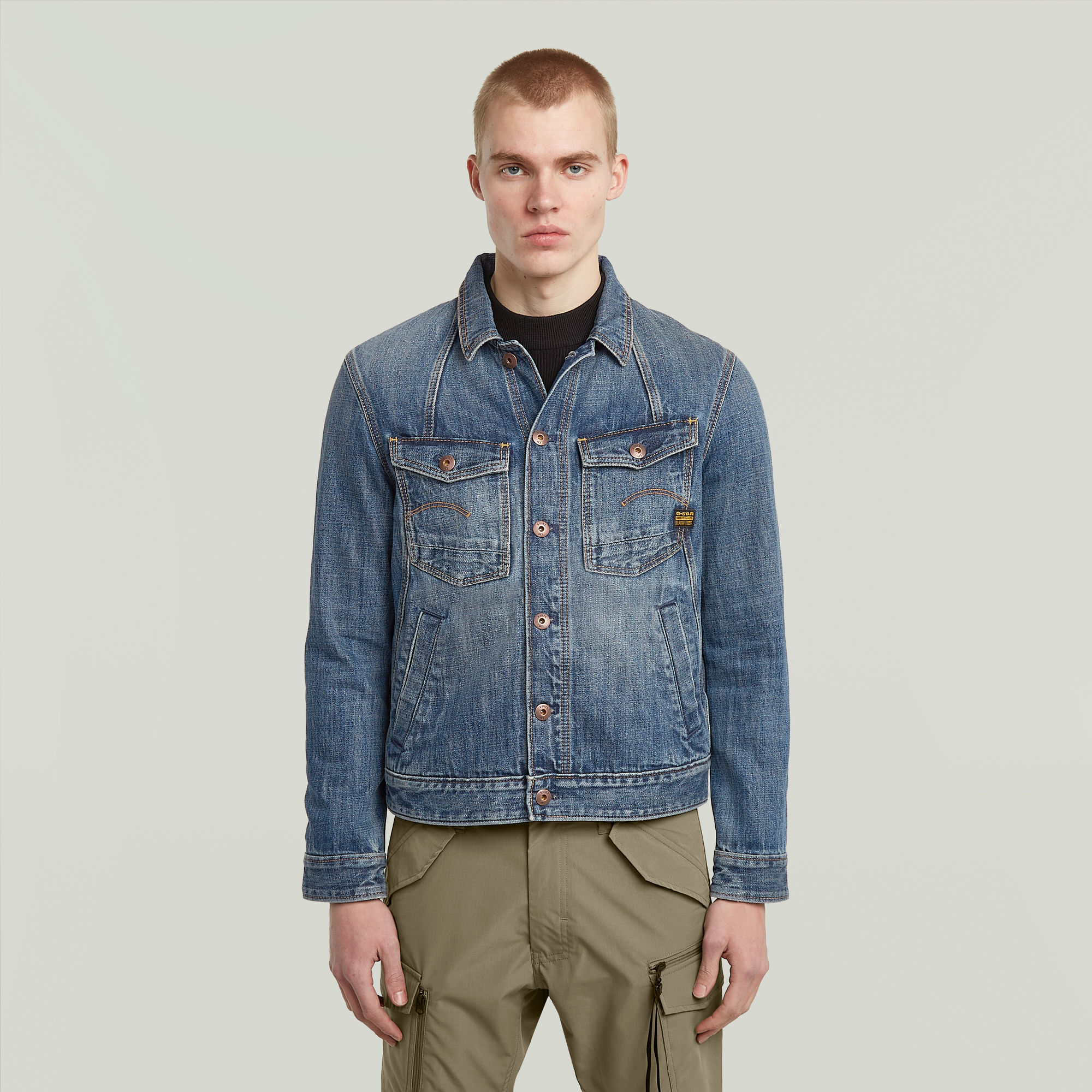 

A-Line Slim Jacket - faded typhoon - Men