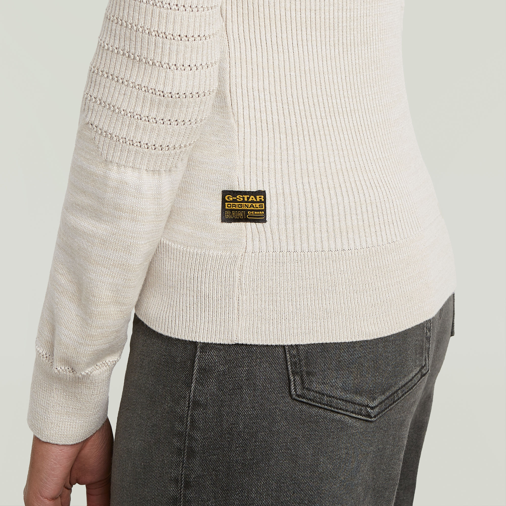G-Star RAW 3D Biker Full Zip Slim Gebreide Trui Meerkleurig Dames